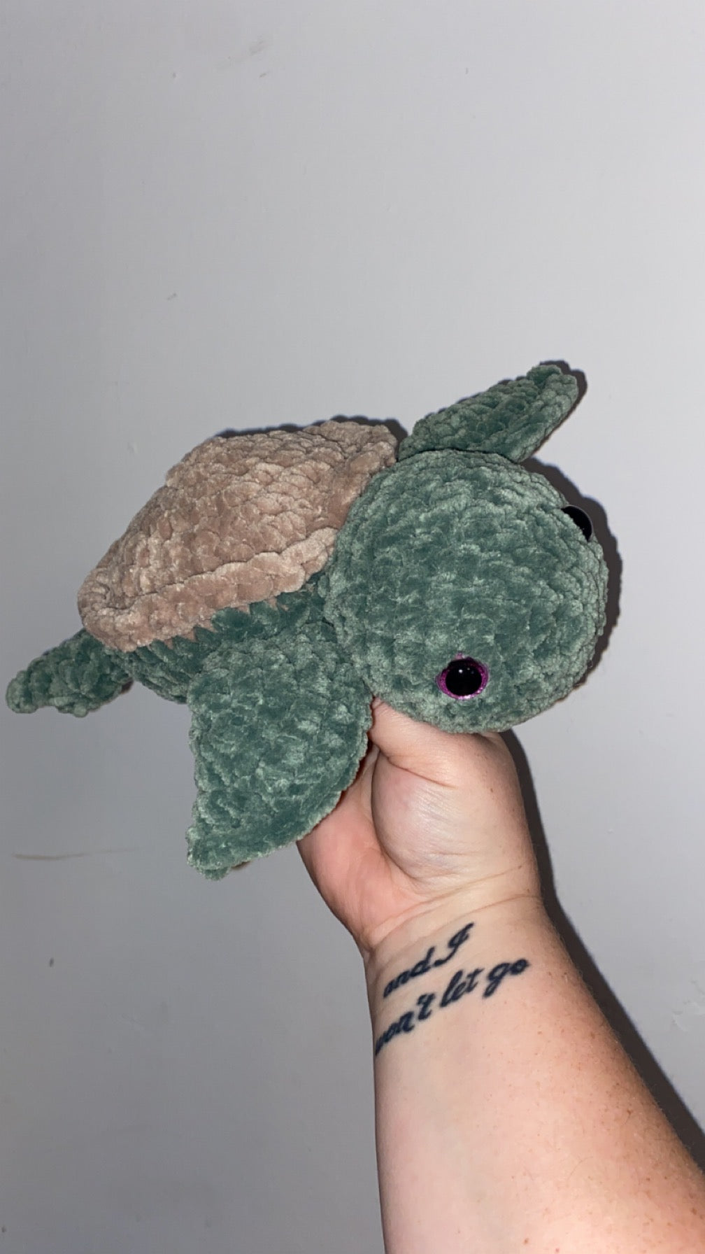 Crochet Sea Turtle Stuffed Animal - Handmade Plush Turtle Toy Green and Brown by Main Street Collective
