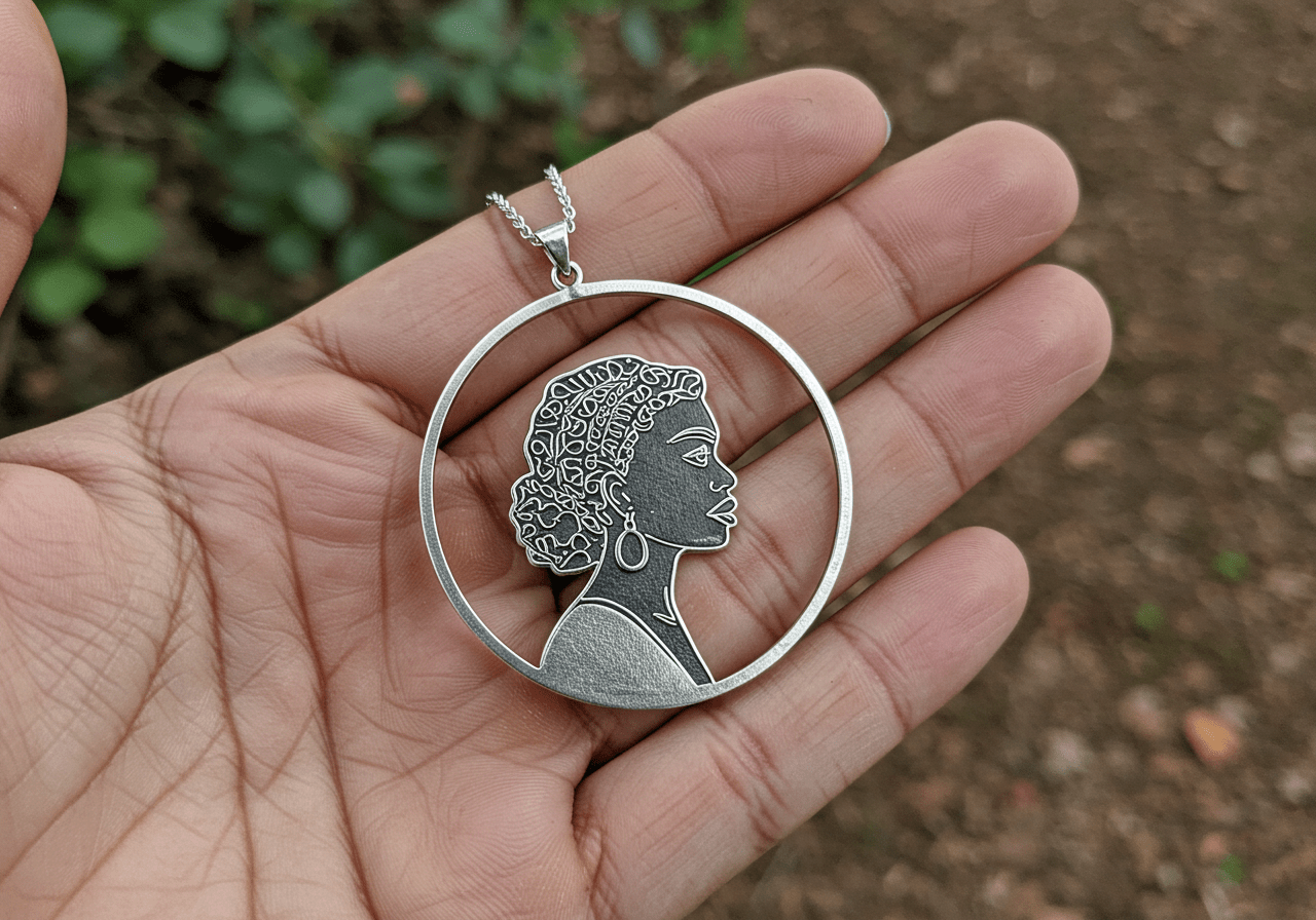 Handmade laser-cut jewelry created by Mississippi artisans showcasing intricate designs and craftsmanship at Main Street Collective L.L.C.