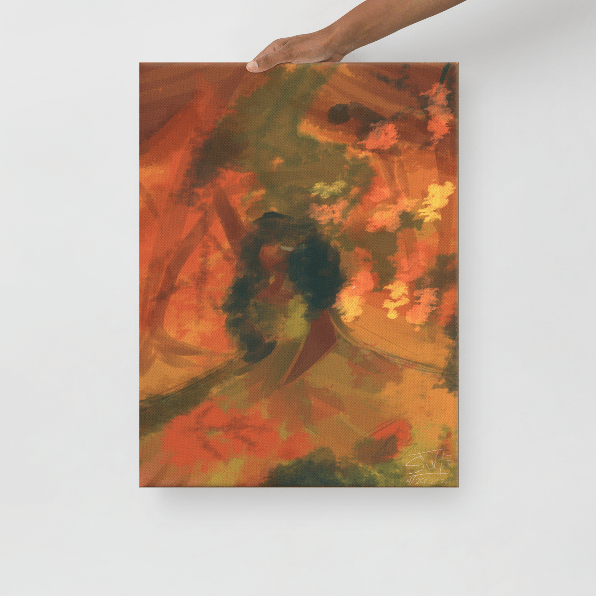Autumn Ensemble Canvas Print - Orange Abstract Fall Art by Main Street Collective