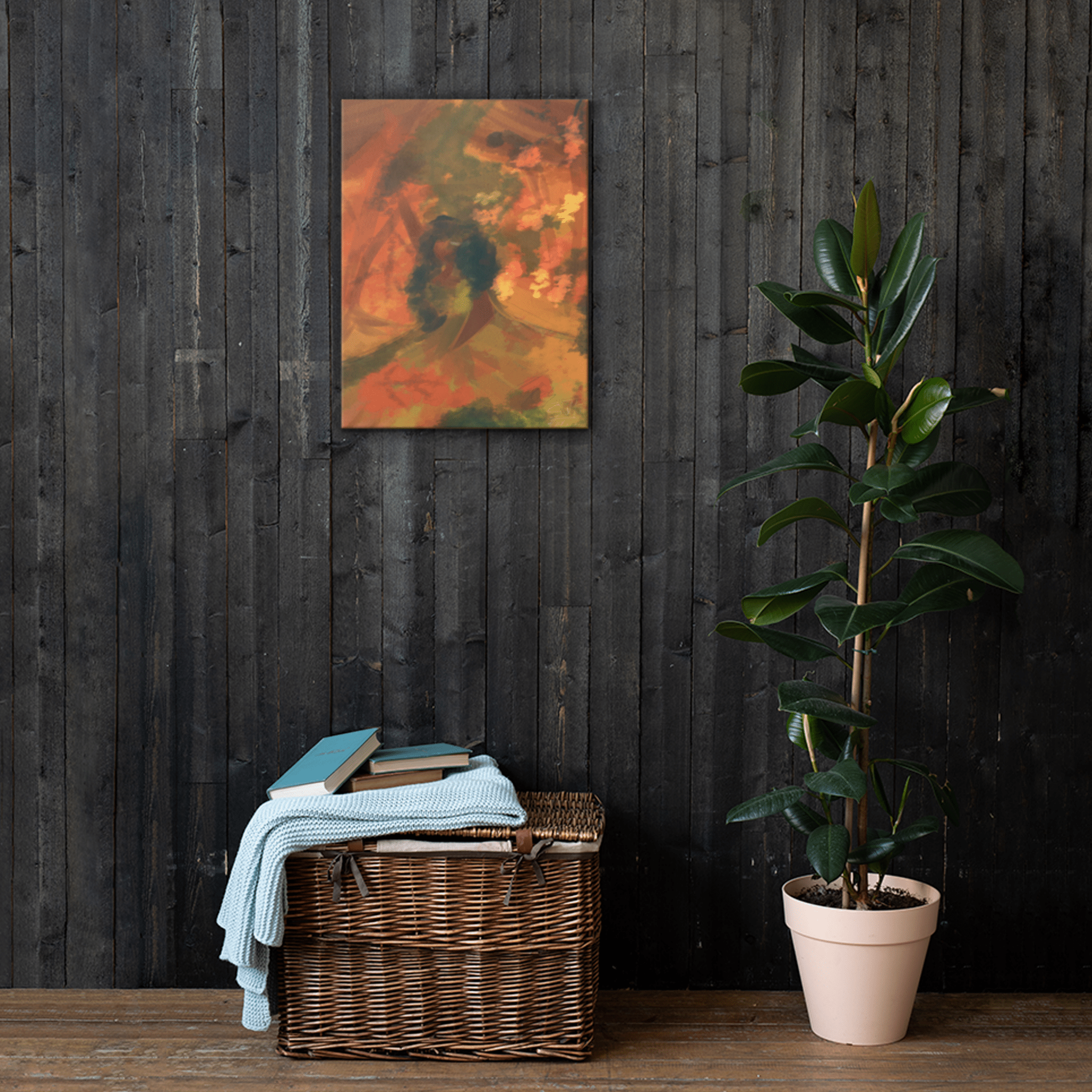 Autumn Ensemble Abstract Art Canvas Print - Fall Decor by Main Street Collective
