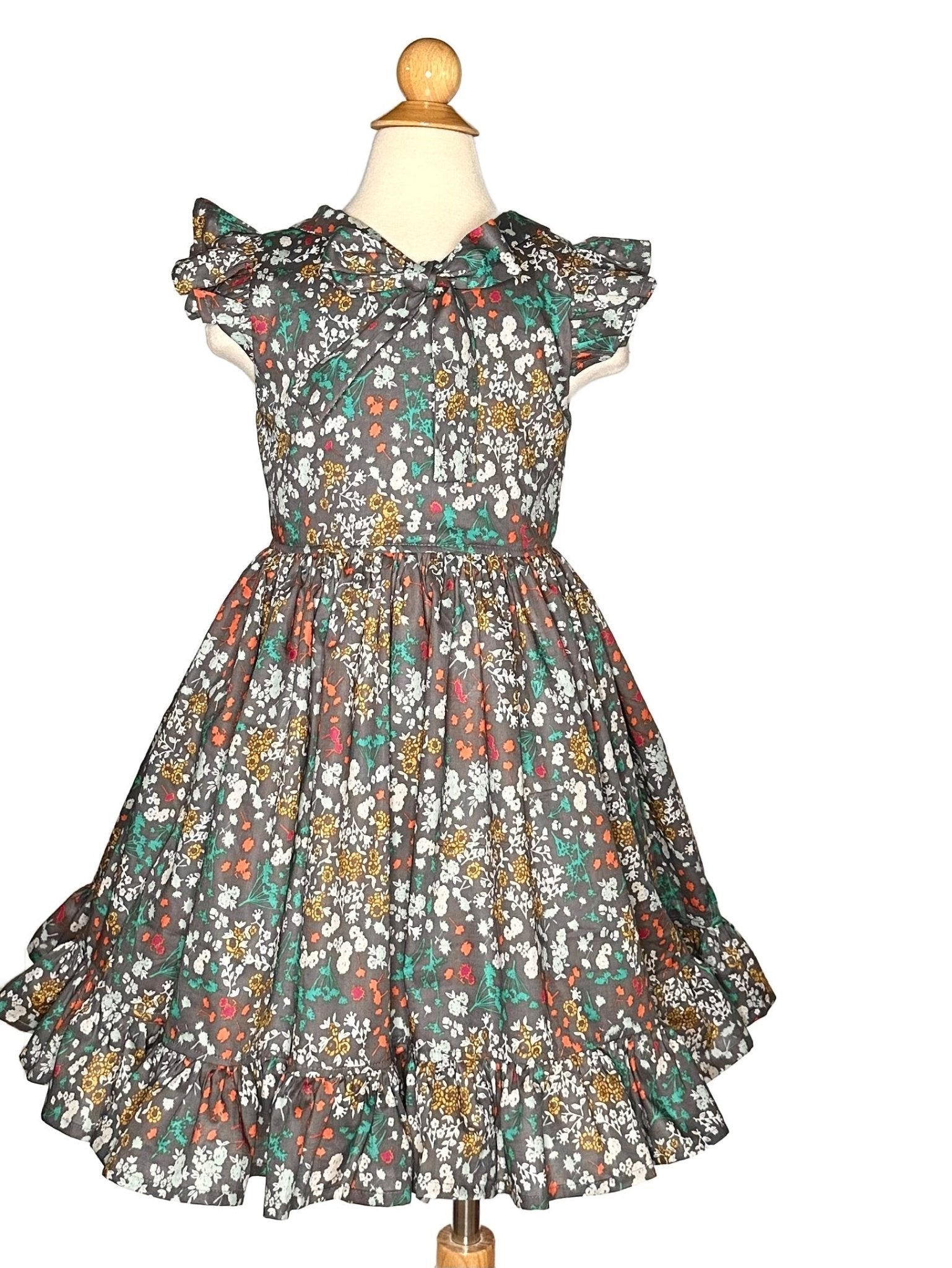 Floral Girls Fall Dress | Ruffle Autumn Dress | Main Street Collective