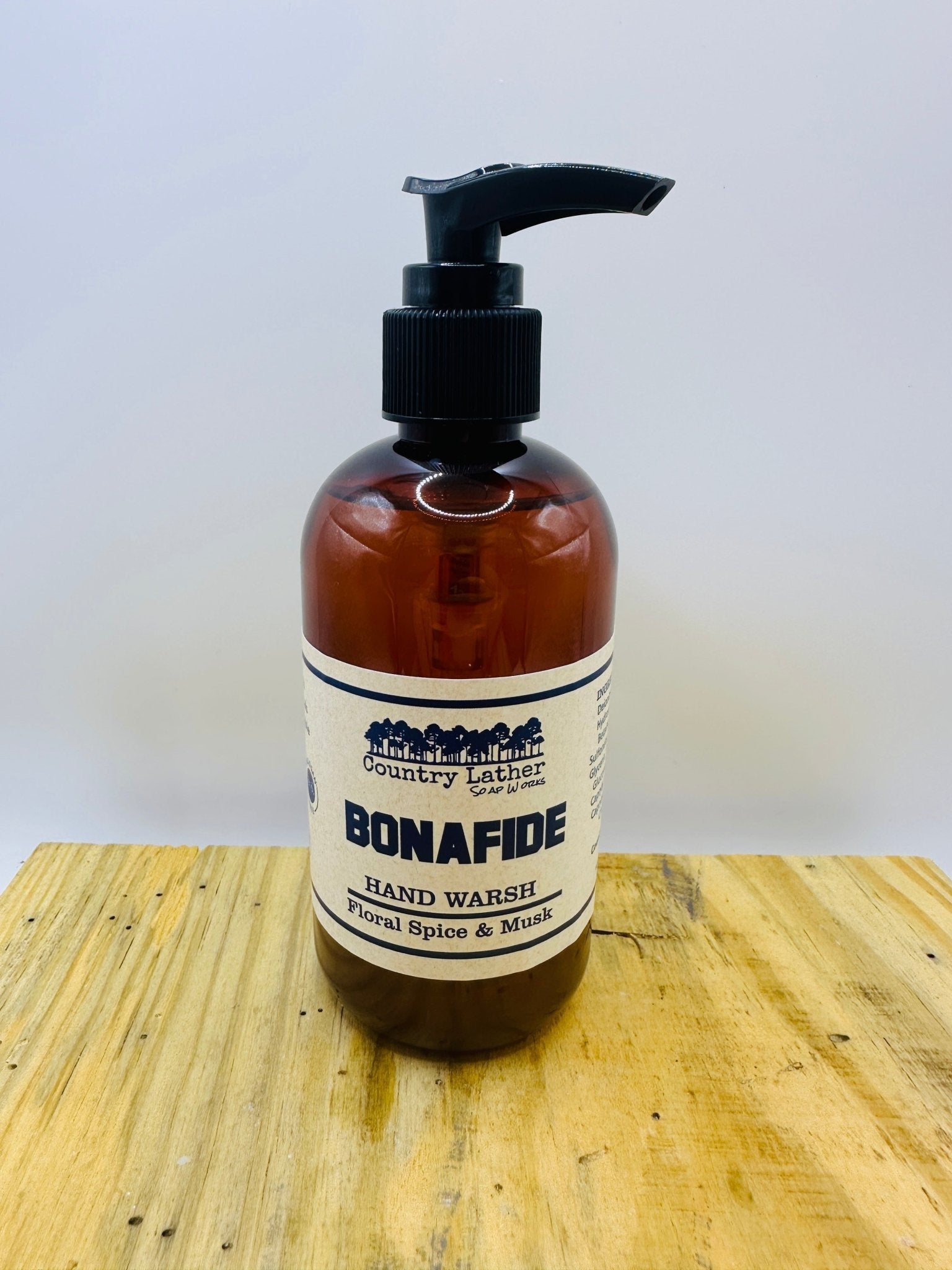 BONAFIDE Hand Soap: Floral Spice & Musk. Main Street Collective. Luxurious liquid hand wash.