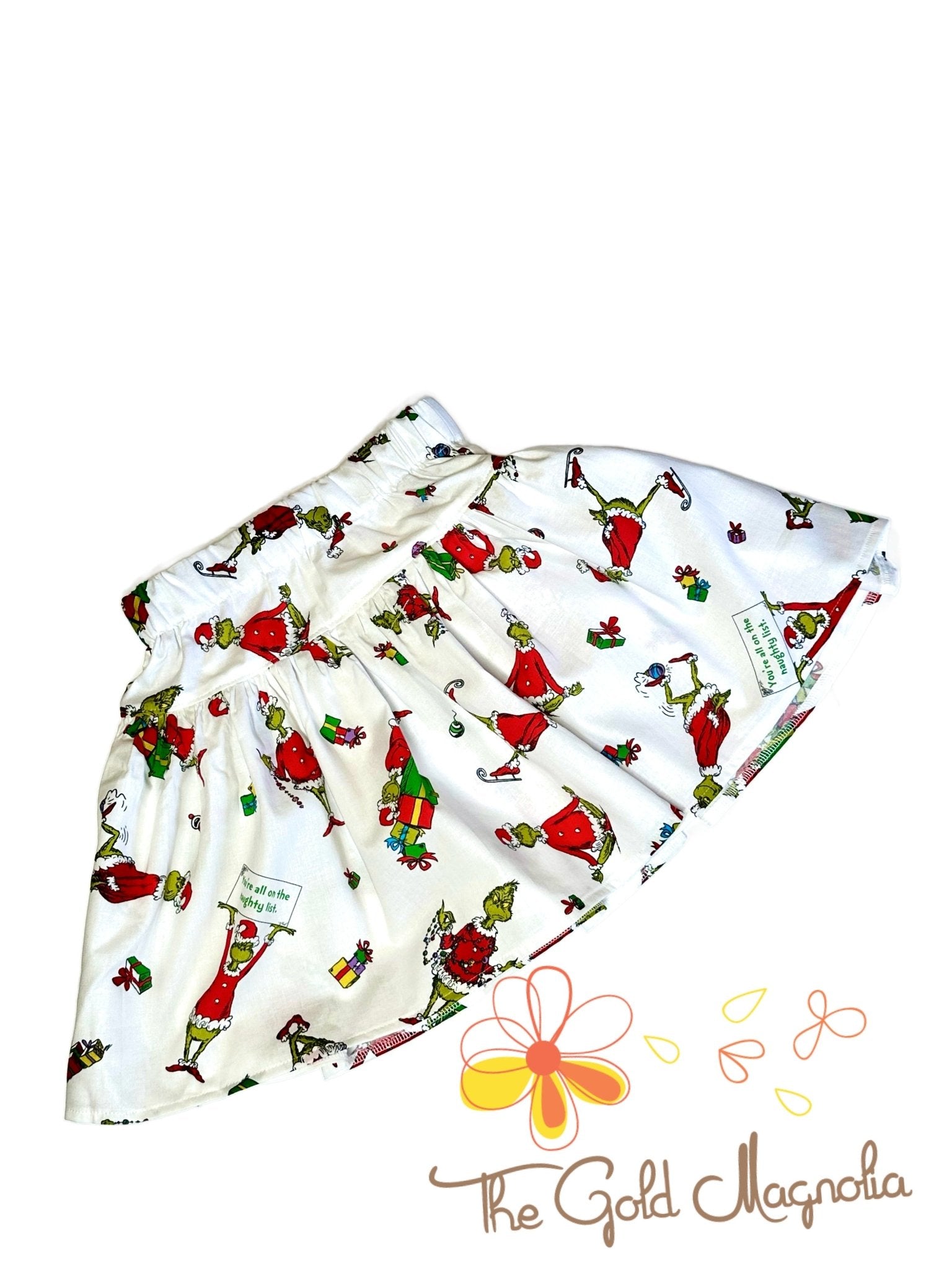 Grinch Twirl Skirt Size 7 - Main Street Collective - Festive Christmas Outfit