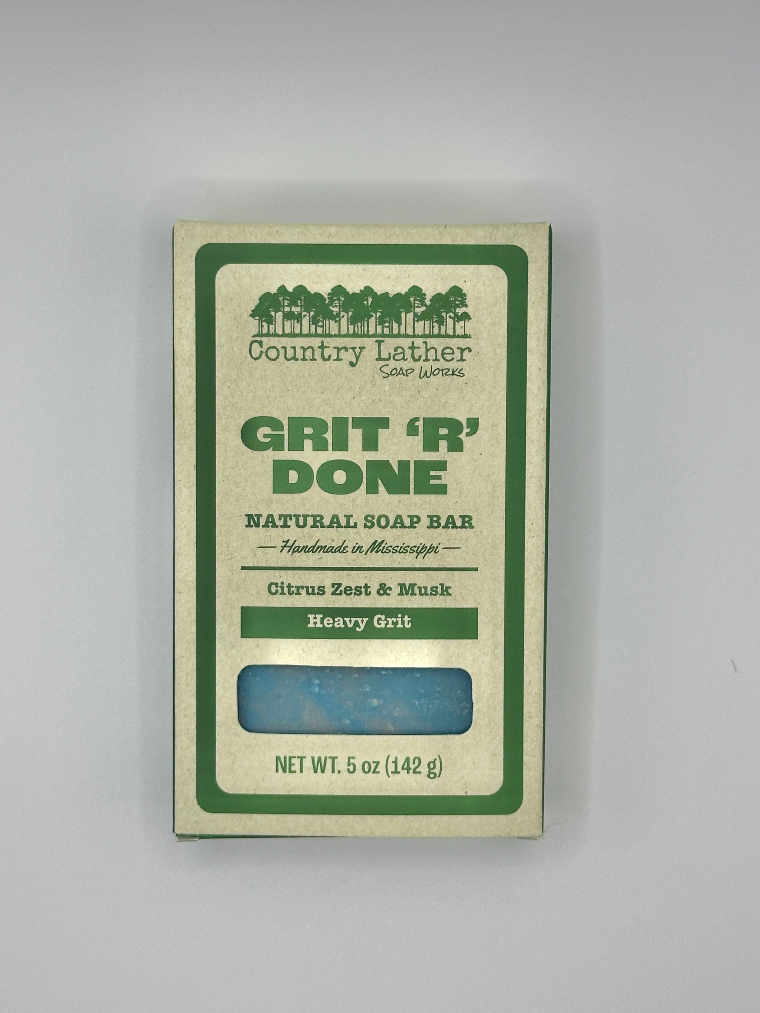 Grit R Done Soap Bar - Country Lather Heavy Duty Men's Scrub Bar