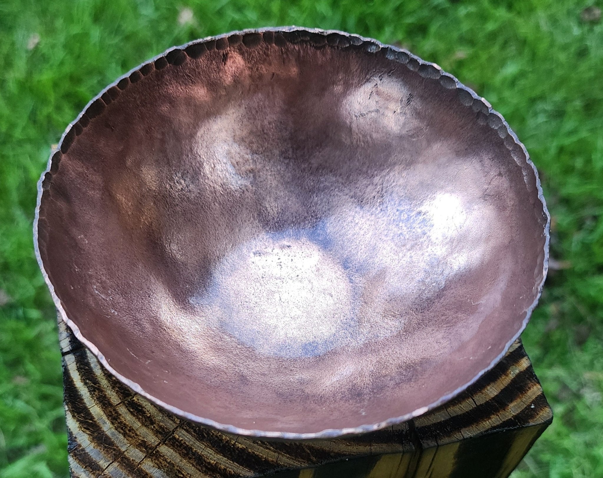 Handcrafted Copper Bowl - Hammered Finish - Main Street Collective Rustic Decor