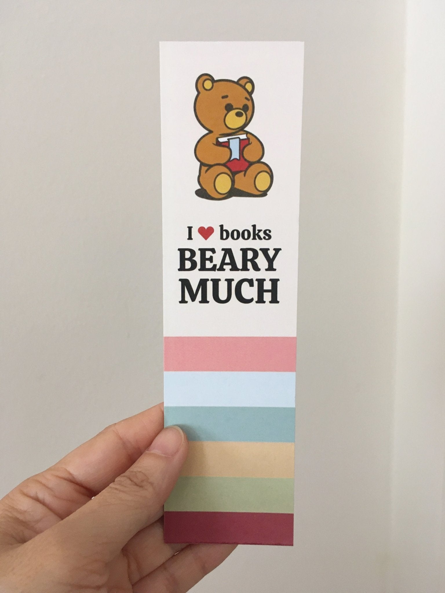 “I ❤️ Books Beary Much” Cute Bear Bookmark