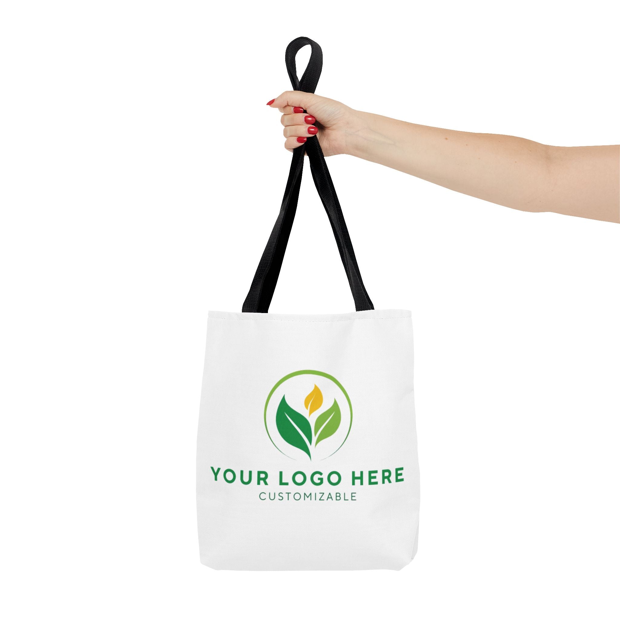 Customizable Tote Bag Held in Hand: Branded Merchandise, Personalized Gift Idea