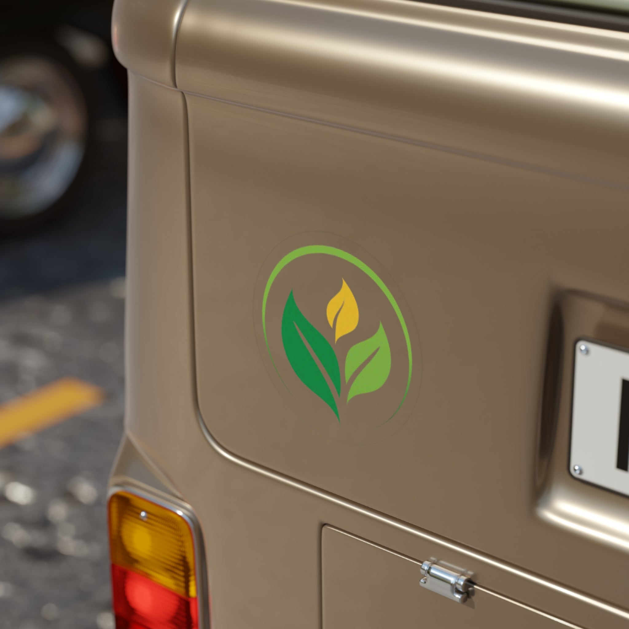 Car Sticker: Customizable Transparent Outdoor Sticker with Leaf Logo - Main Street Collective