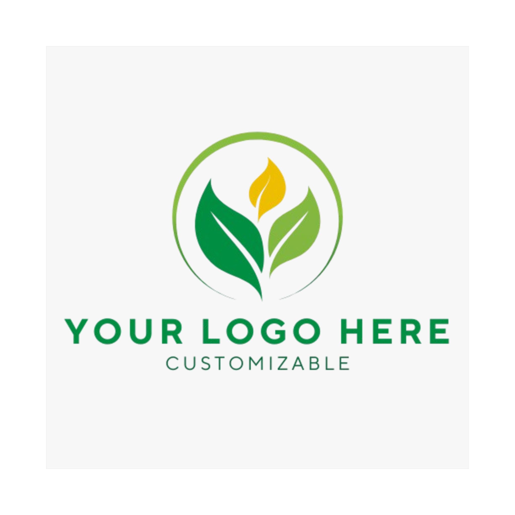 Customizable Logo Poster Template | Green Leaves Circle | Main Street Collective