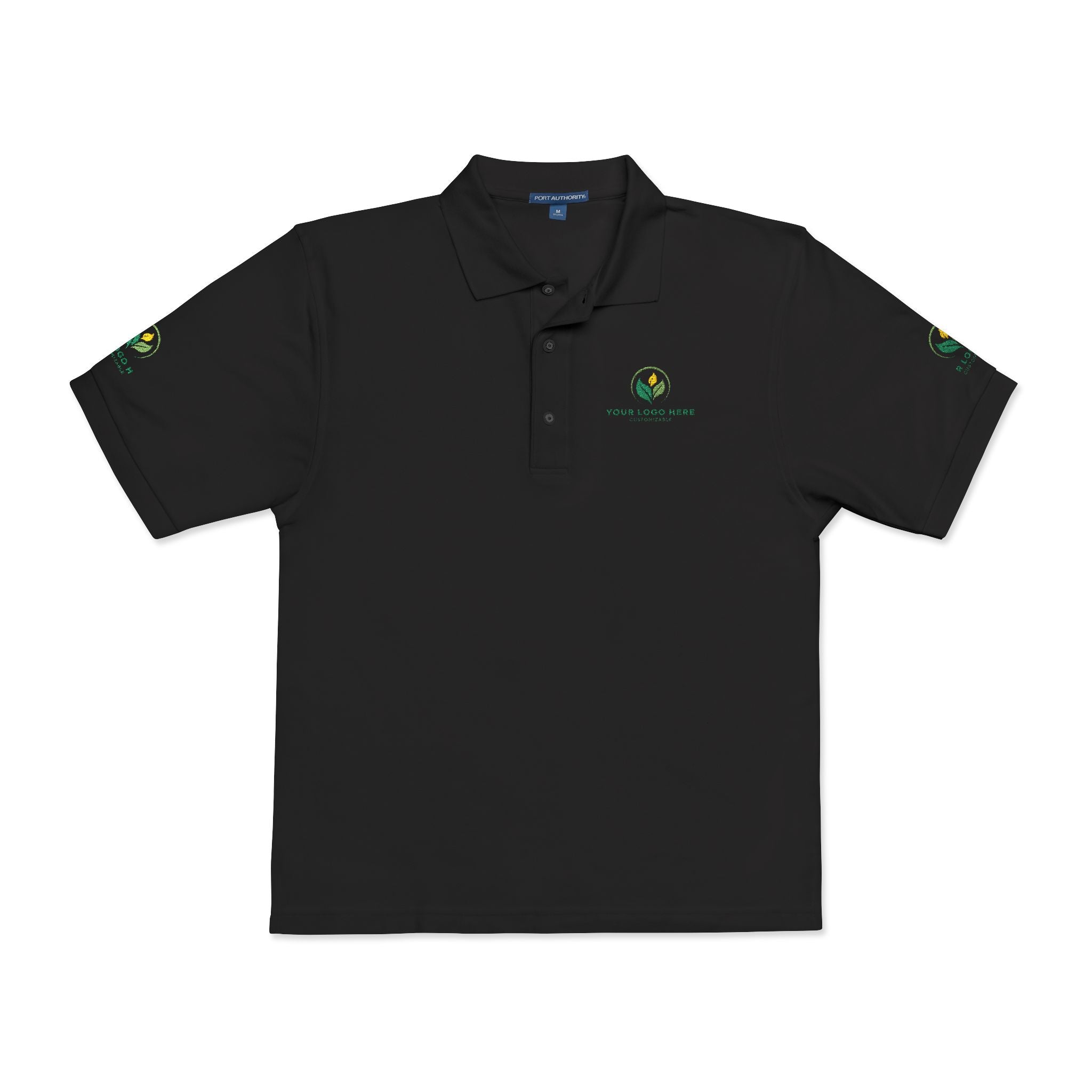 Black Polo Shirt Customizable Embroidered Logo | Main Street Collective