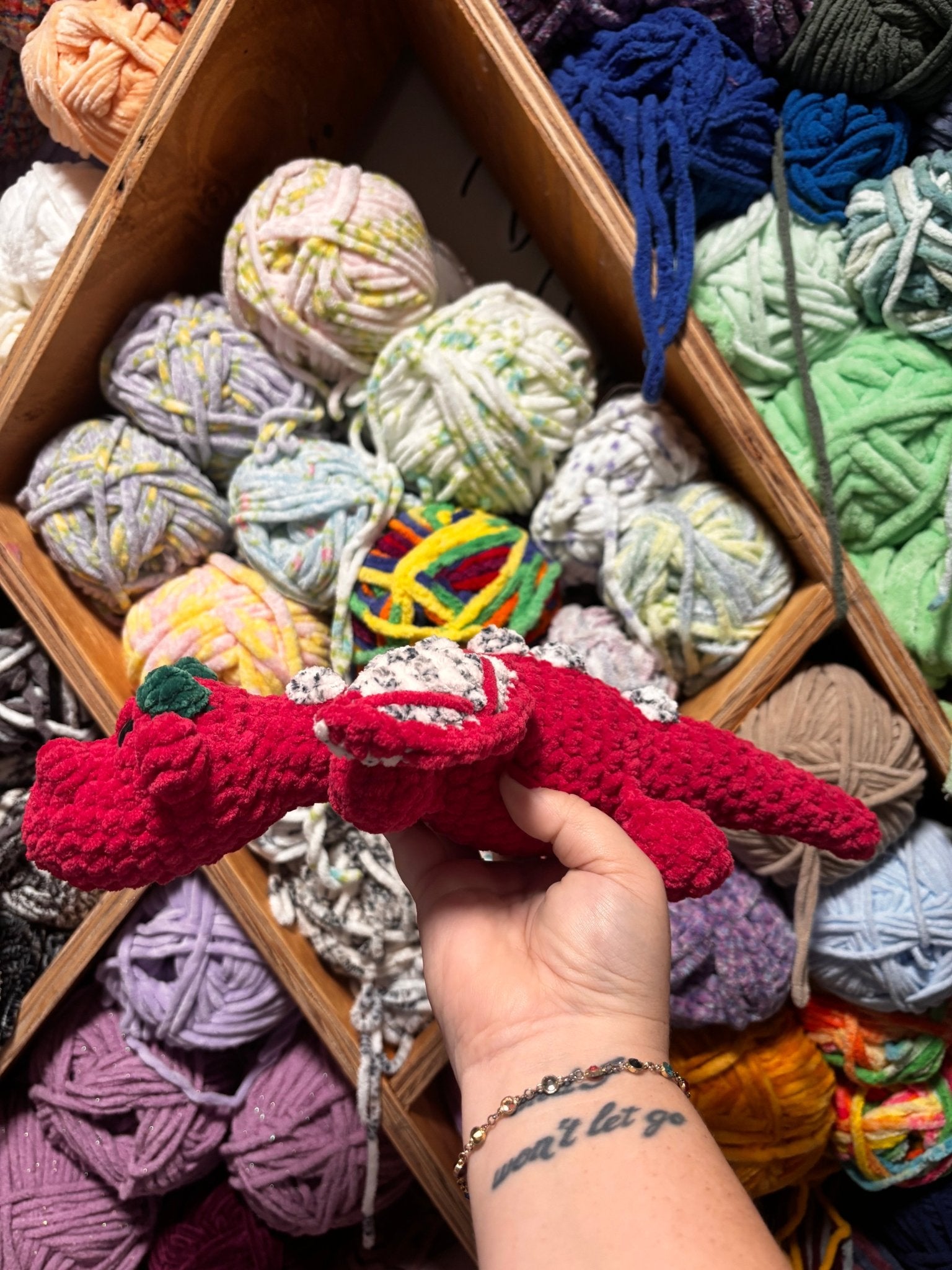 Crochet Dragon Fruit Plush Toy - Handmade Fruity Dragon Stuffed Animal by Main Street Collective