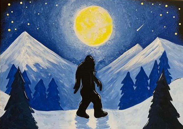 Paint Your Own Canvas Kit- Moonlight Big Foot