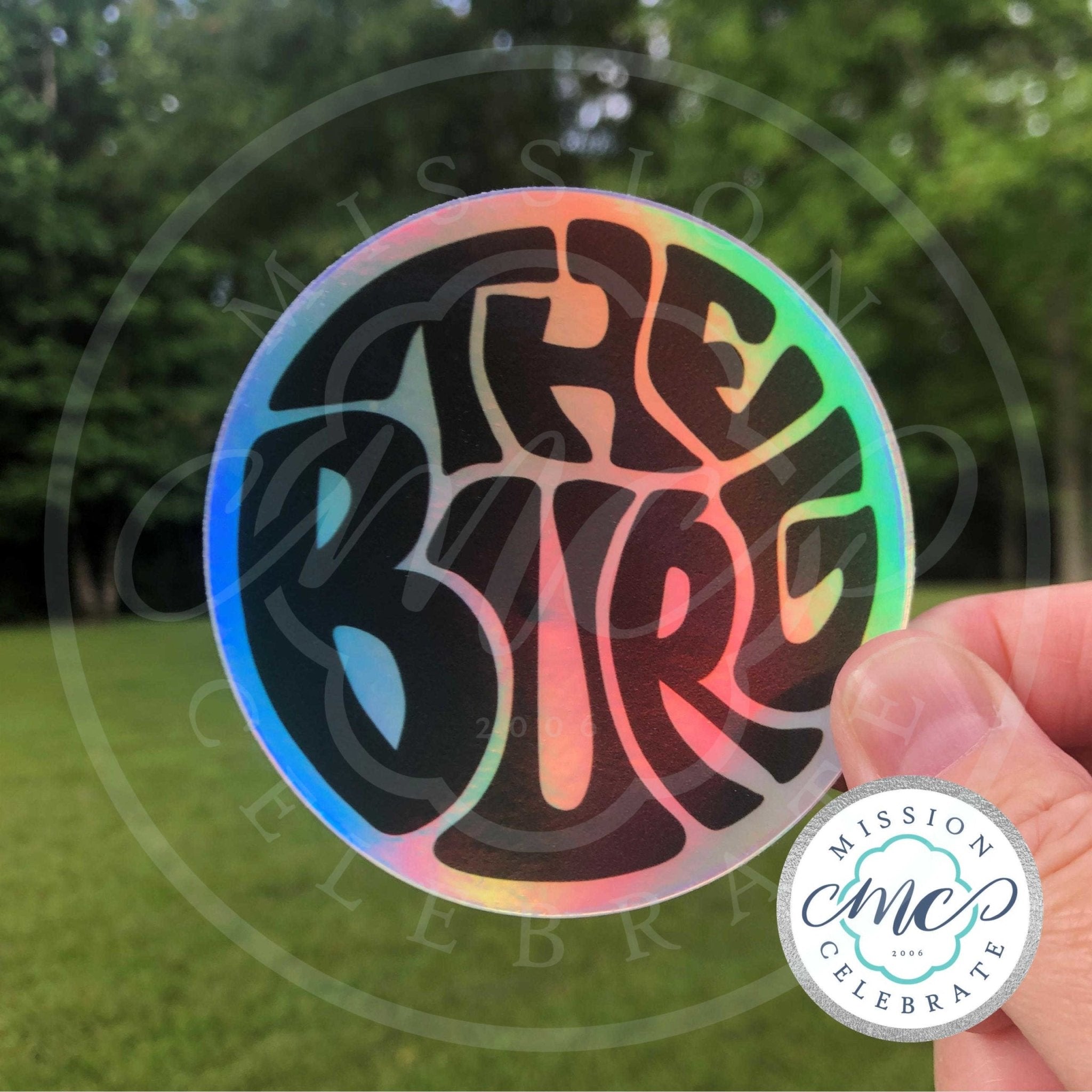 The Burg Hattiesburg MS Holographic Decal - Handlettered Sticker, Interior/Exterior Use