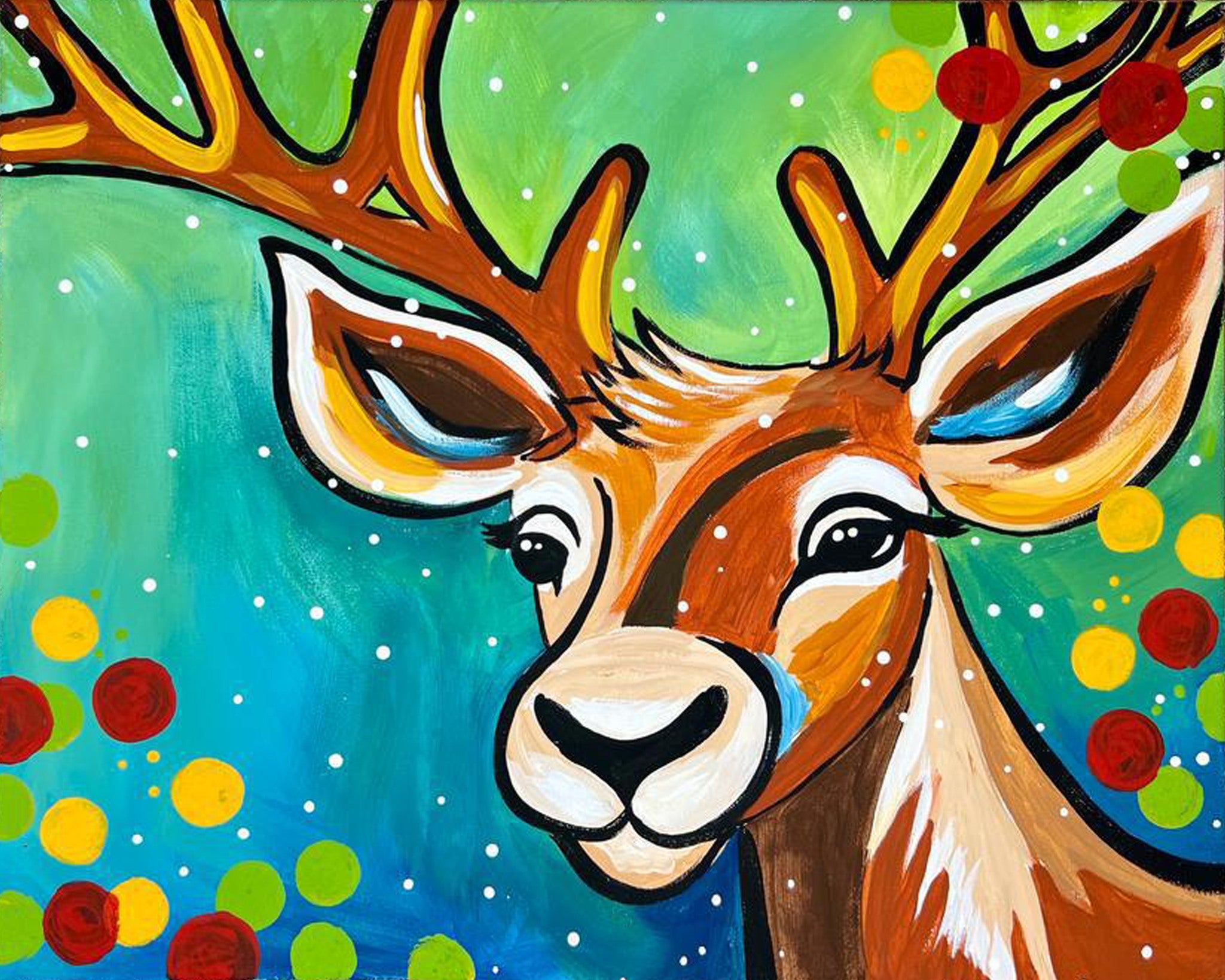 (Copy) Paint Your Own Canvas Kit- Reindeer
