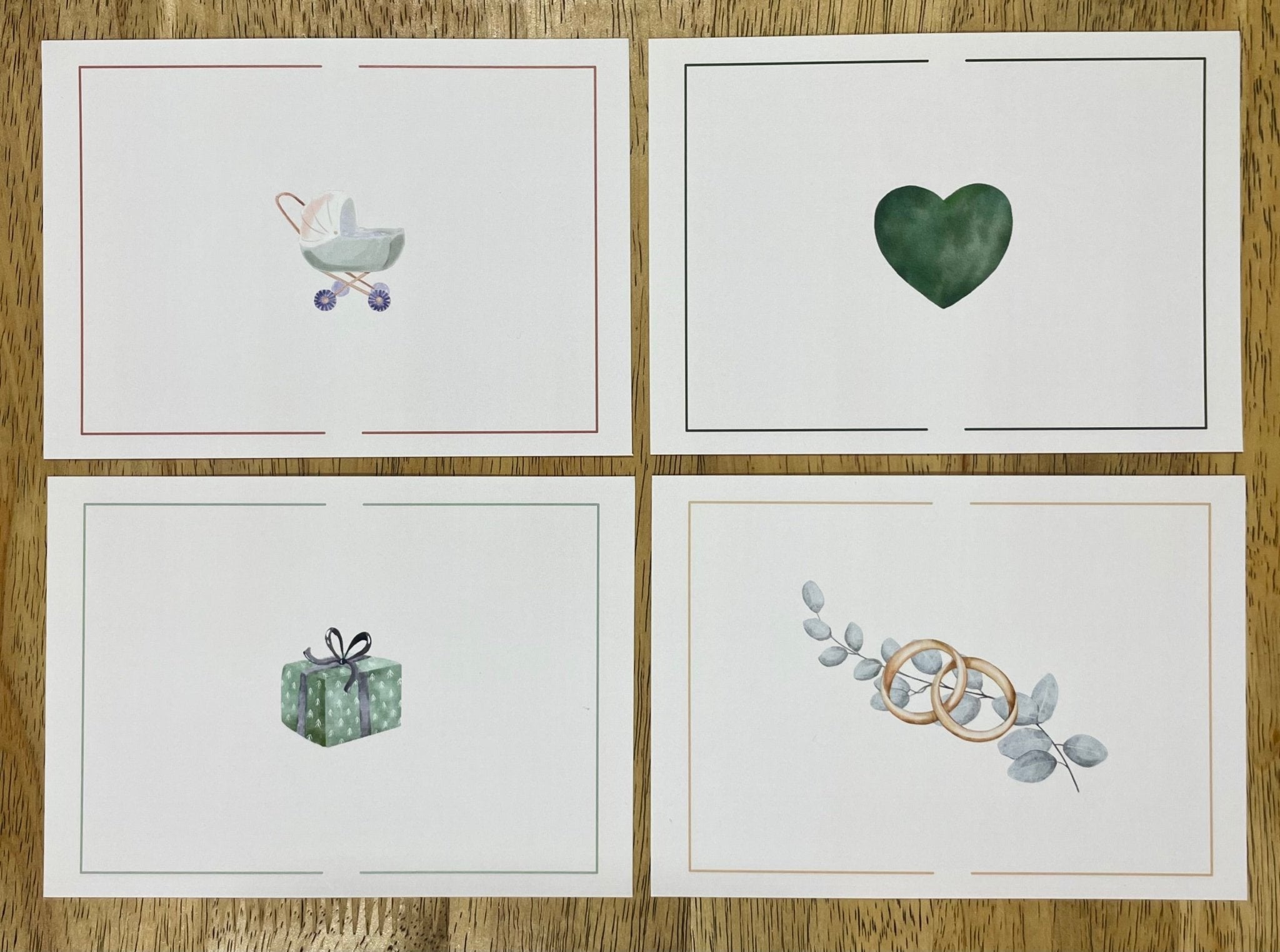 Main Street Collective Minimalist Card Set: Baby Shower, Sympathy, Wedding, Birthday Cards