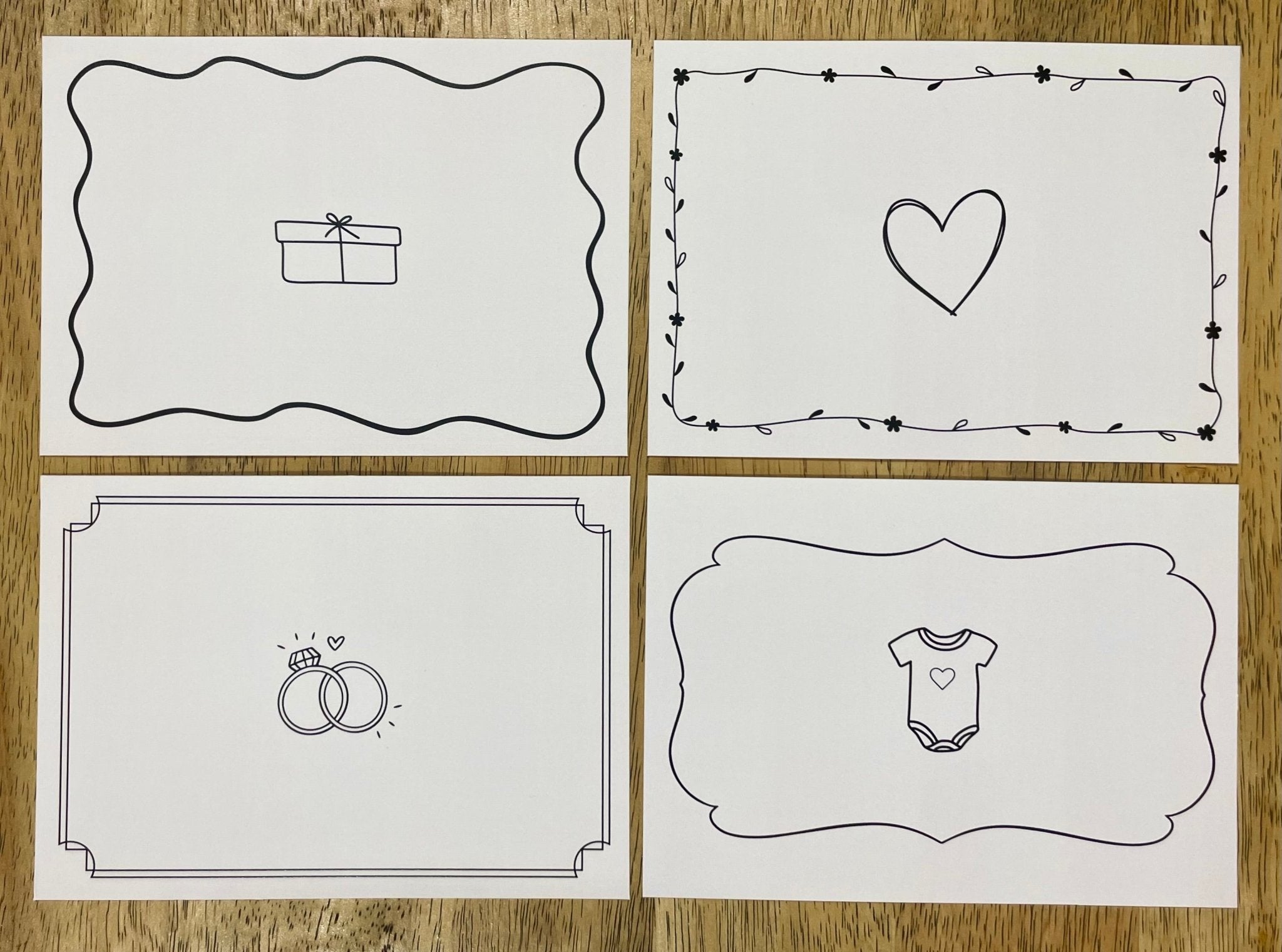 Black & White Mixed Occasion Card Set