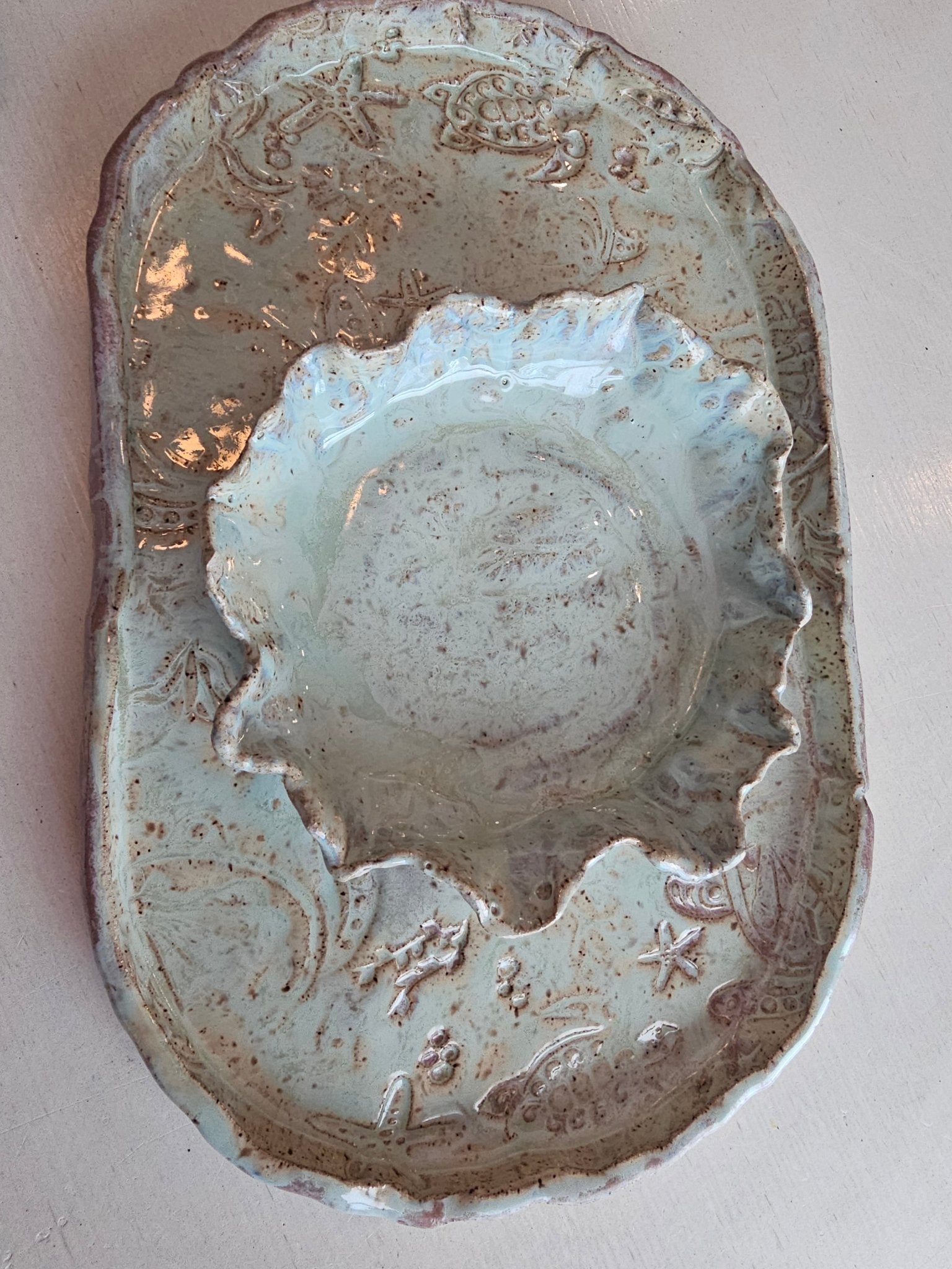 Oceanic Handmade Pottery Plate & Bowl Set | Hattiesburg MS Date Night Ceramics