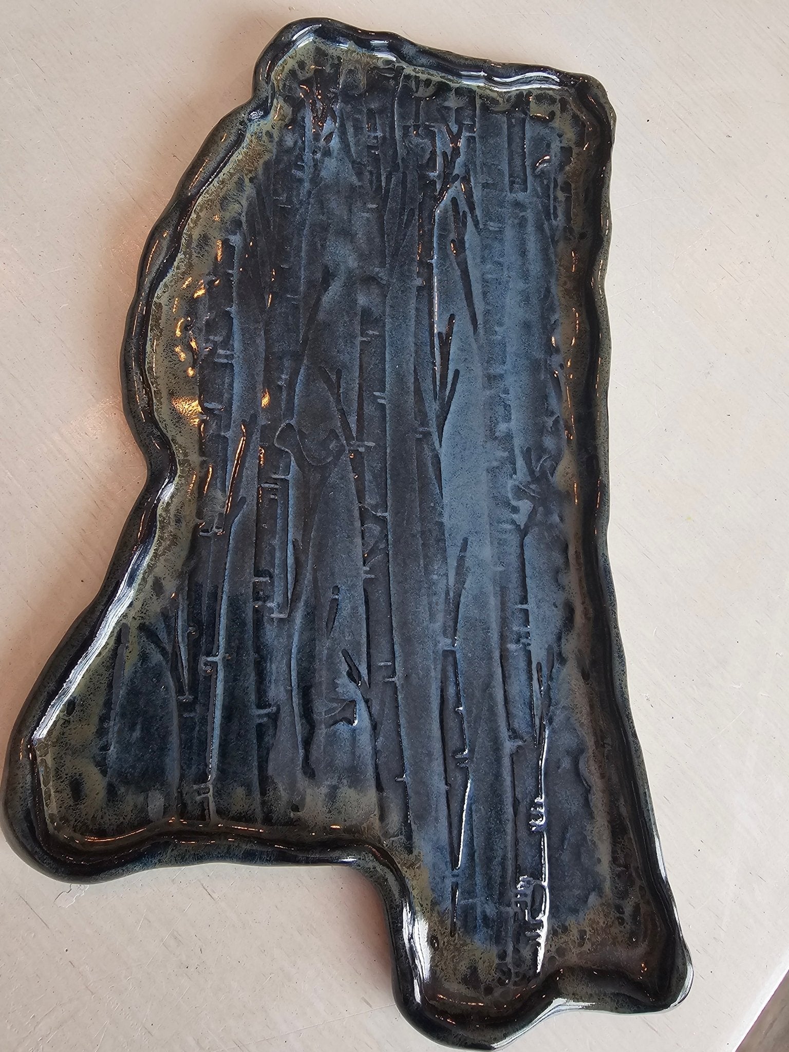 Mississippi Ceramic Birch Platter: Handmade Pottery by Main Street Collective