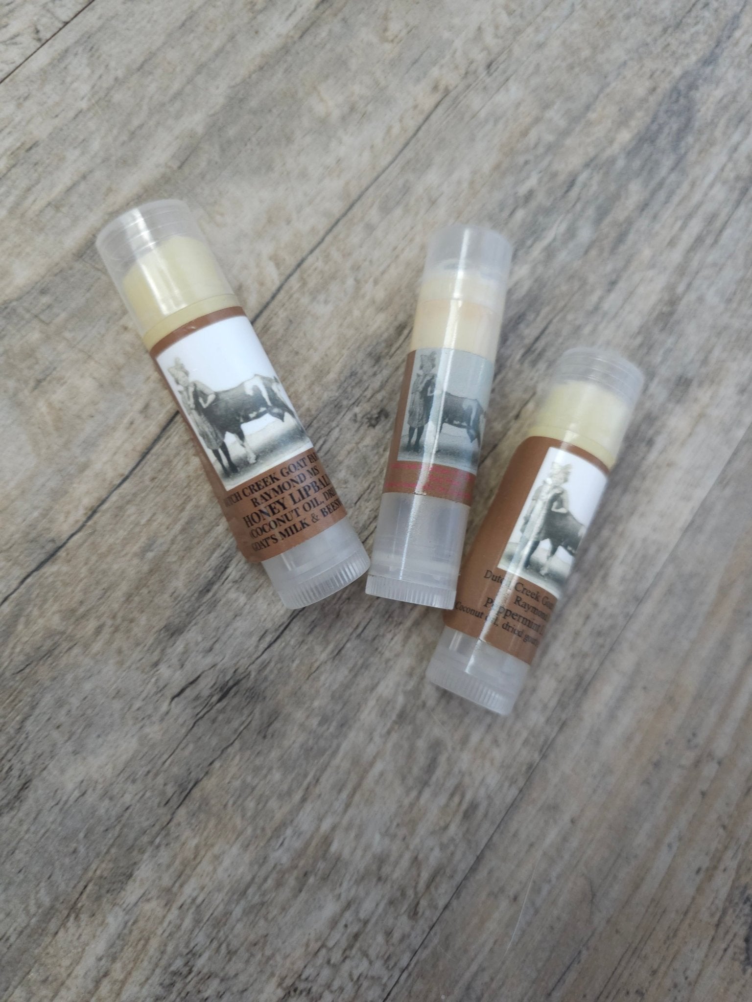 Dutch Creek Goat Milk Lip Balm Trio: Handmade, Natural Moisturizer with Honey & Coconut Oil for Chapped Lips