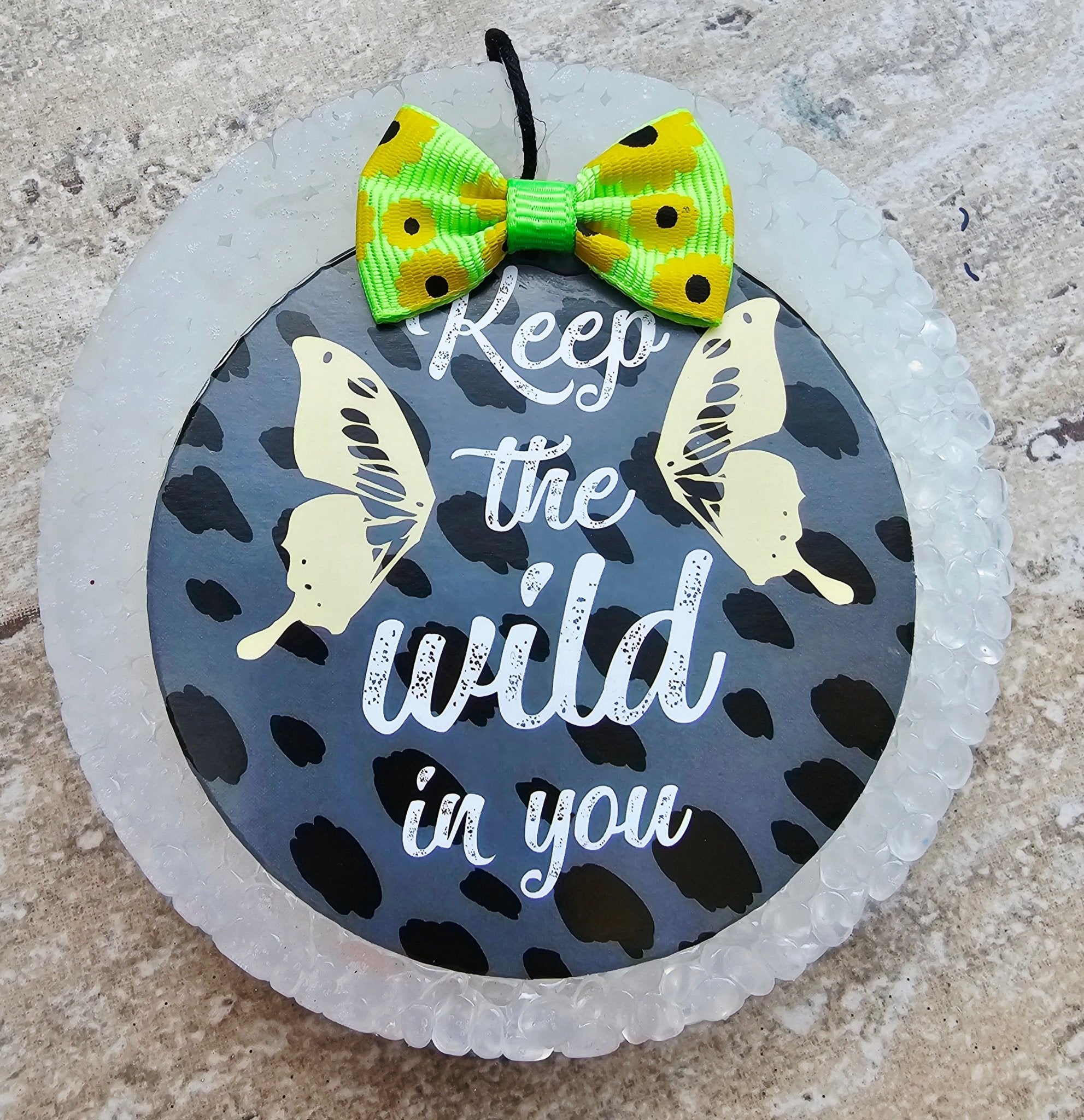 Butterfly Car Freshie: Keep The Wild In You - Handmade Aroma Beads