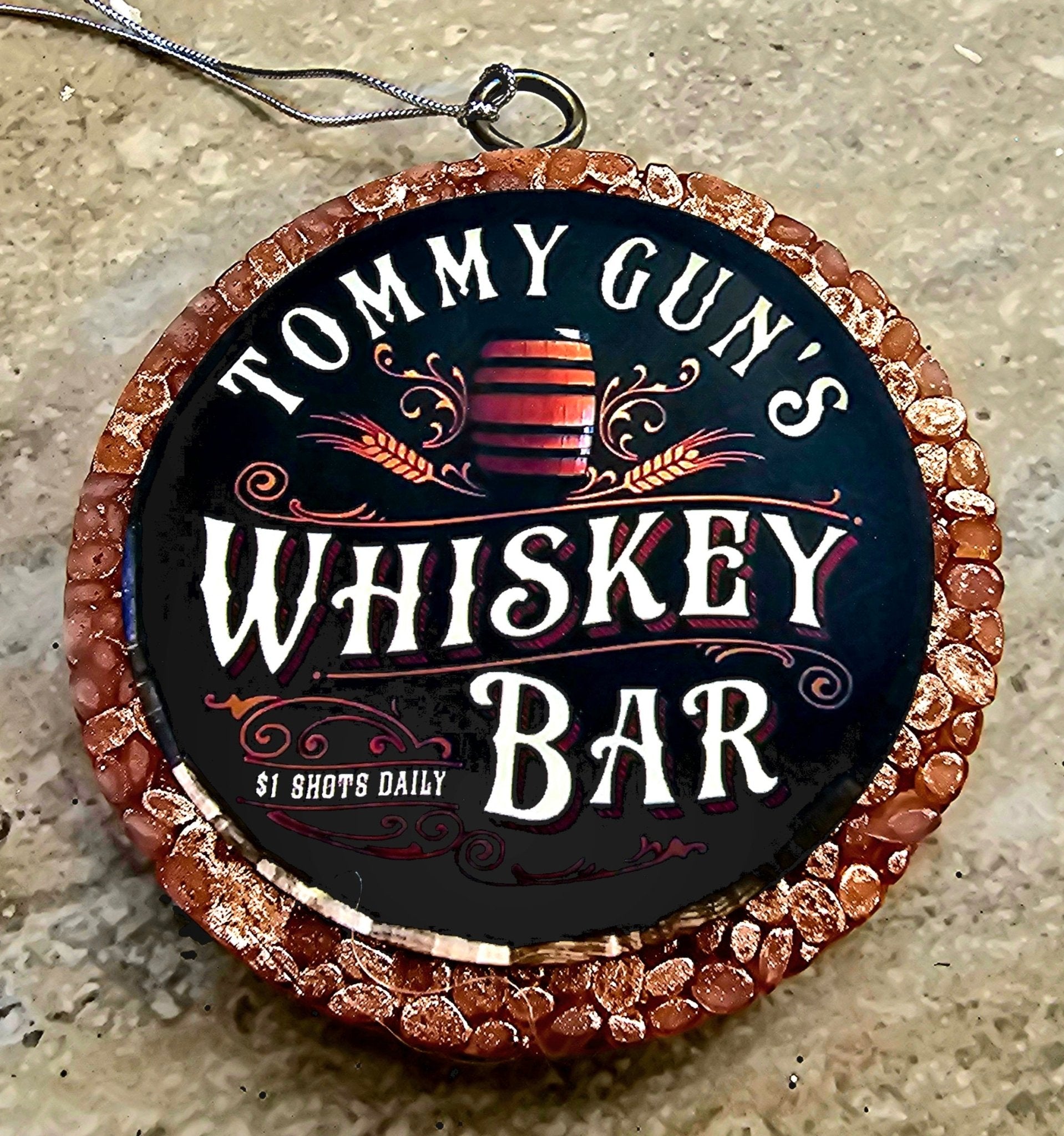 Tommy Gun's Whiskey Bar Car Freshie - Handmade Aroma Bead Air Freshener from Main Street Collective