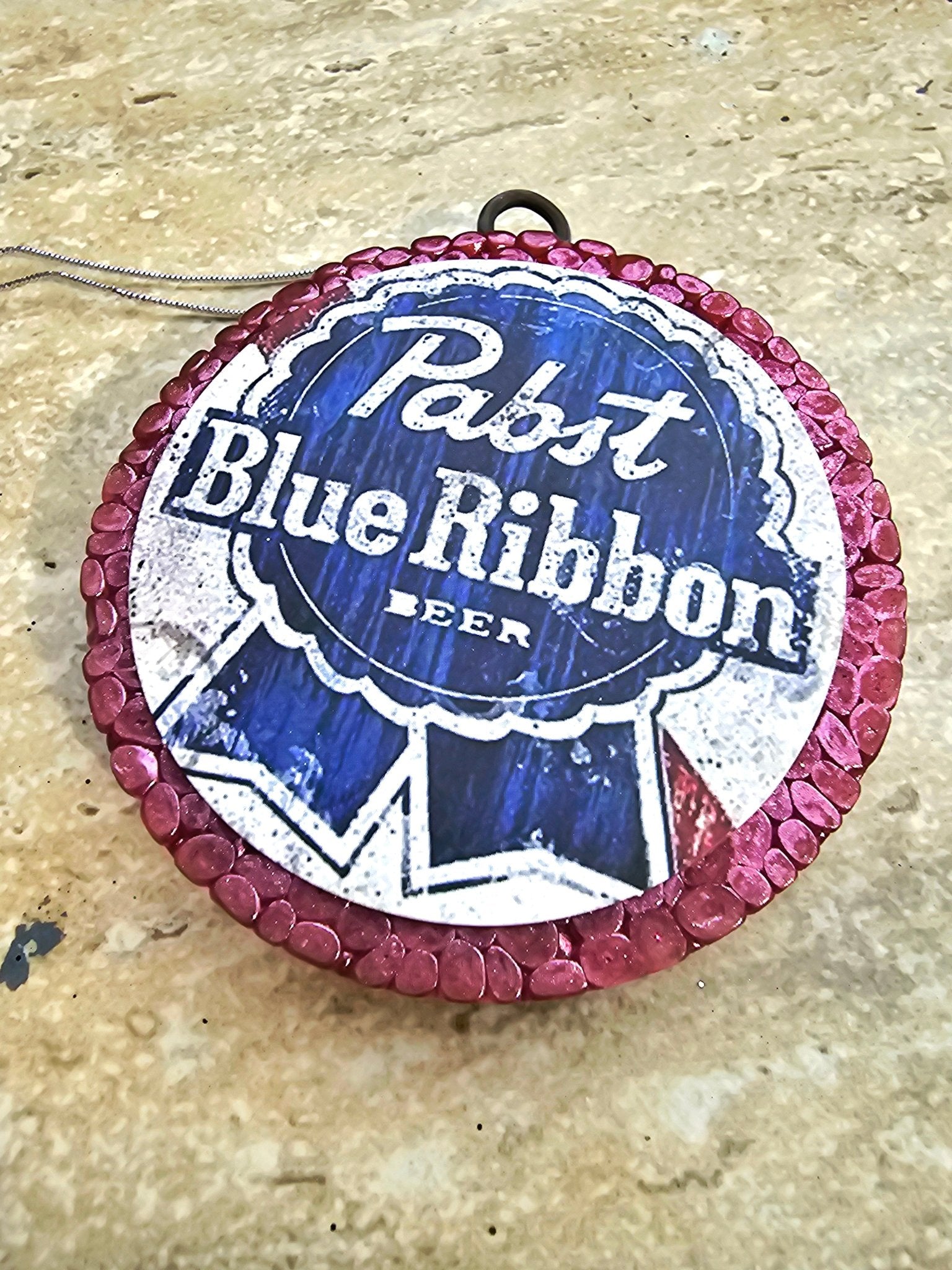 Pabst Blue Ribbon Car Freshie - Liquor Inspired Air Freshener, Handmade Beer Scent for Car, Main Street Collective
