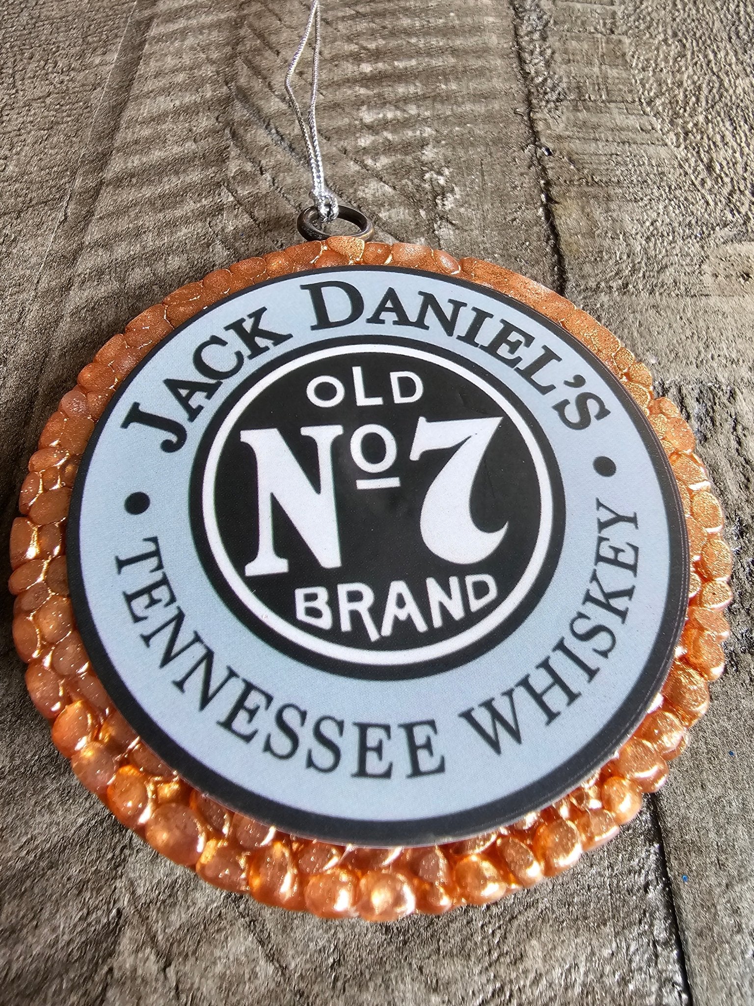 Jack Daniel's Whiskey Car Freshie by Main Street Collective - Handmade Aroma Bead Air Freshener. Bourbon Decor