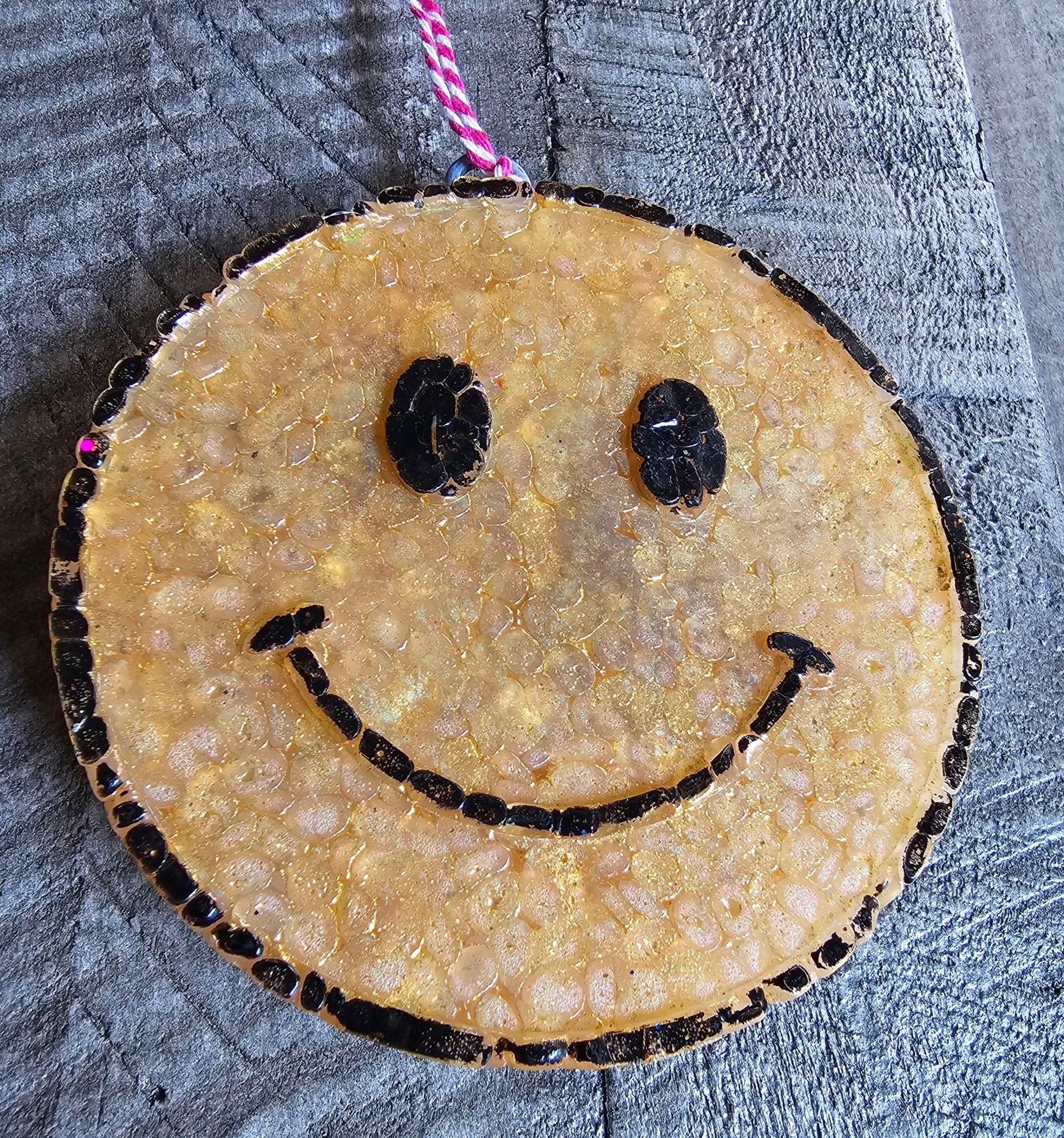 Smiley Face Car Freshie - Handmade Aroma Bead Air Freshener by Main Street Collective