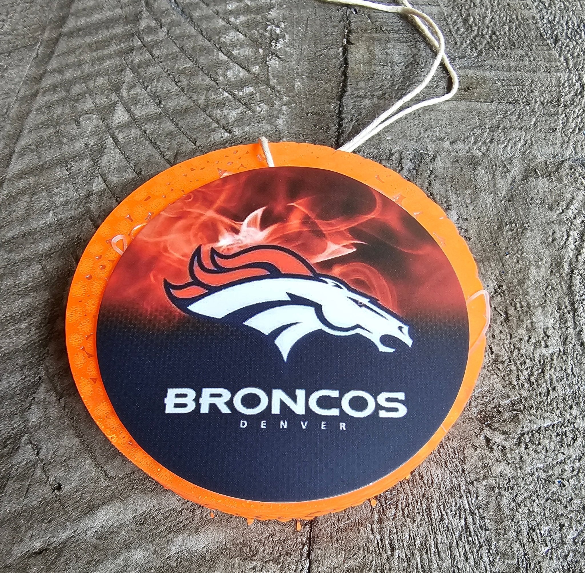 Denver Broncos Car Air Freshener - Handmade Sports Aroma Bead Freshie by Main Street Collective