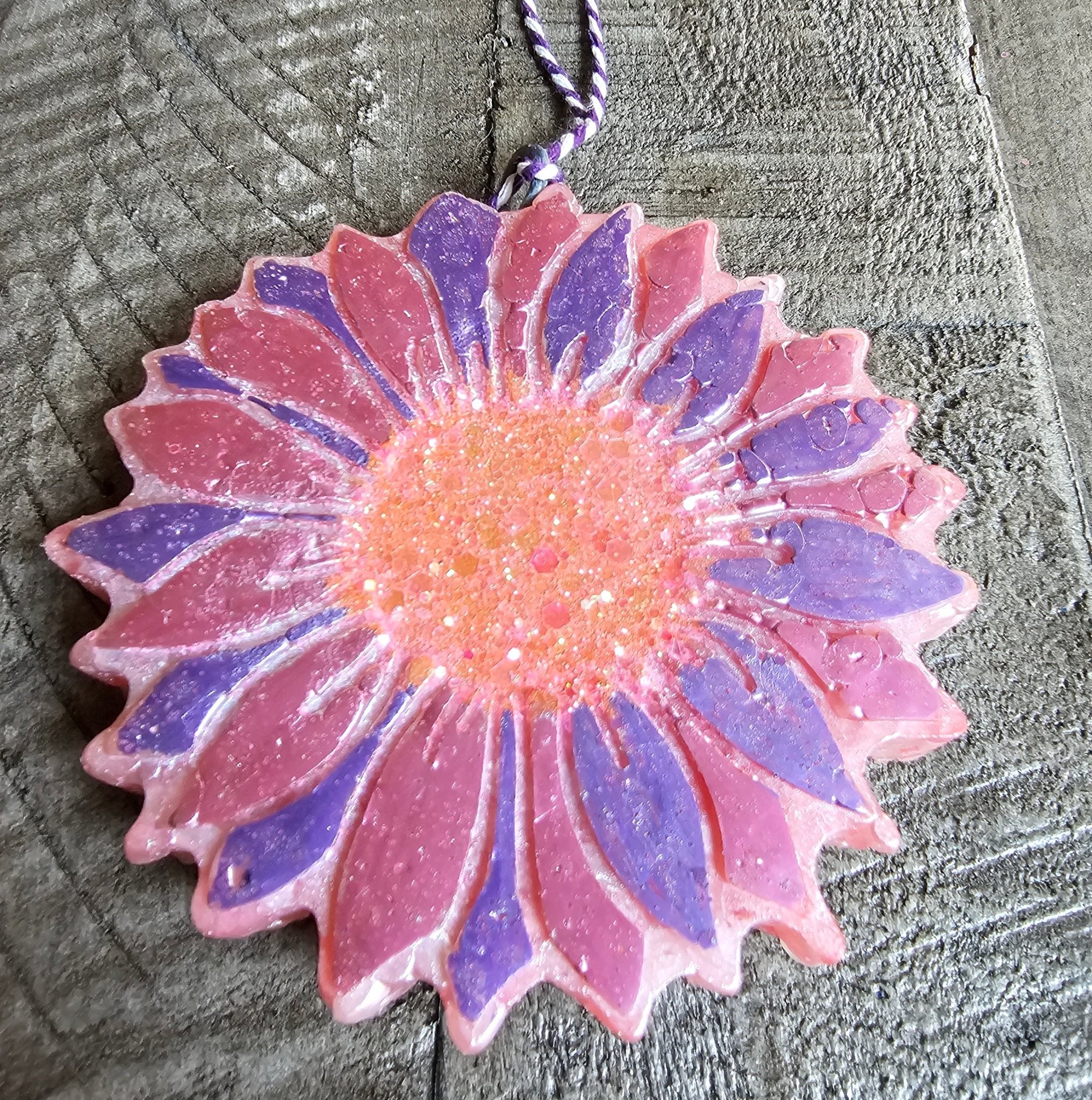 Daisy Car Freshie | Handmade Floral Aroma Bead Air Freshener | Main Street Collective
