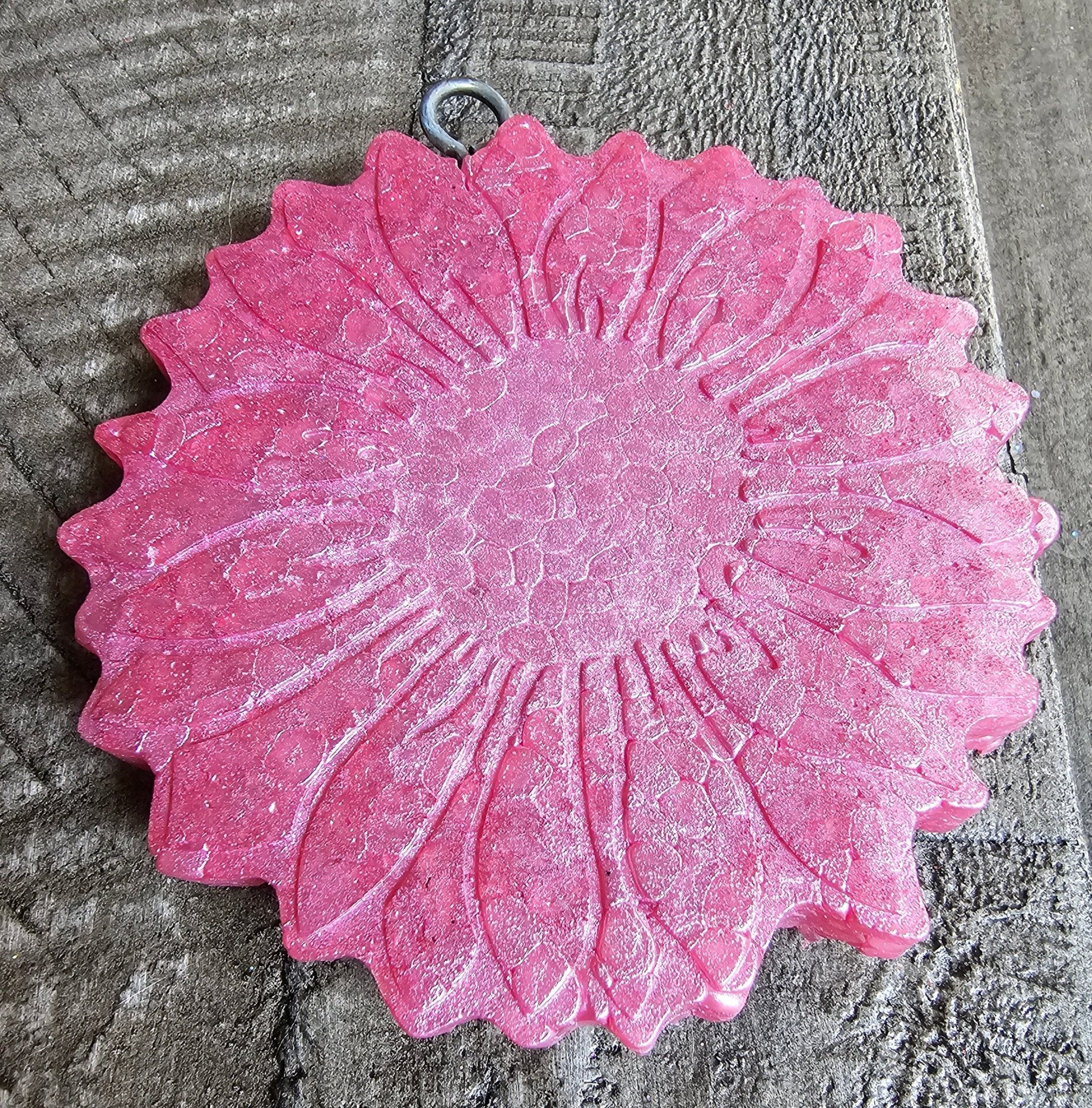 Pink Daisy Car Freshie - Handmade Floral Aroma Bead Air Freshener by Main Street Collective