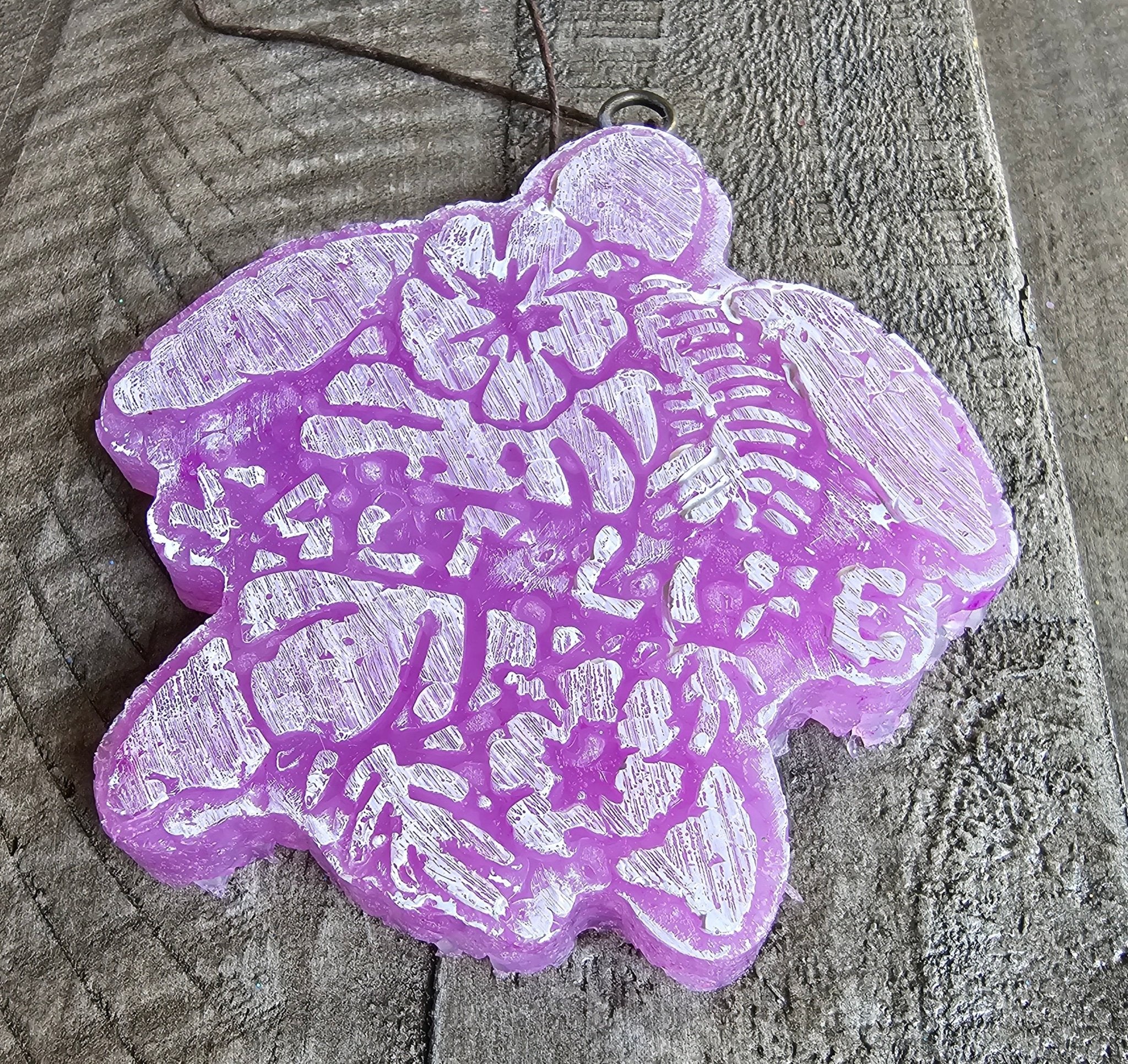 Purple Floral Sea Turtle Car Freshie - Main Street Collective Aroma Bead Air Freshener