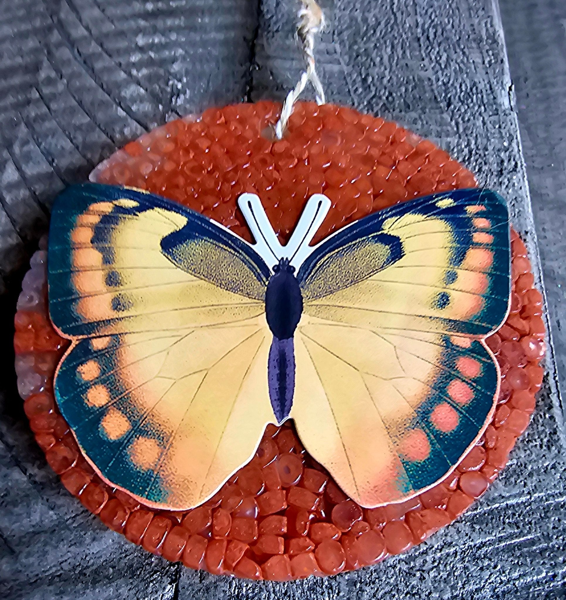Butterfly Car Freshie by Main Street Collective: Handmade Aroma Bead Air Freshener, Butterfly Design, Decorative, Car Accessory