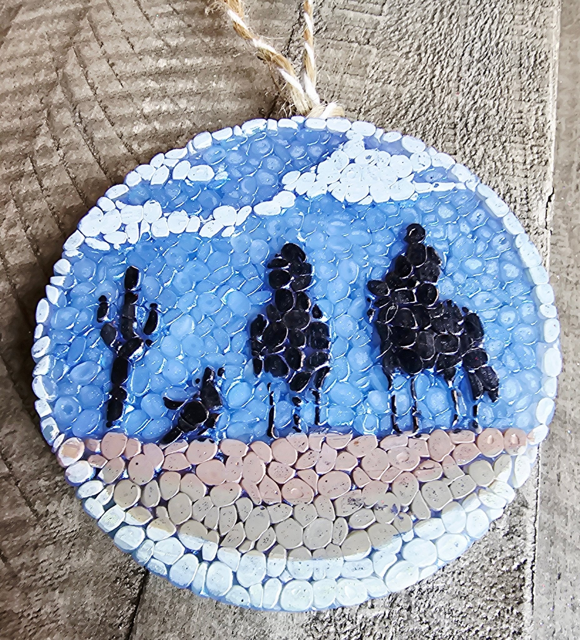 Handmade Cowboy Car Freshie - Desert Scene Air Freshener Western Style
