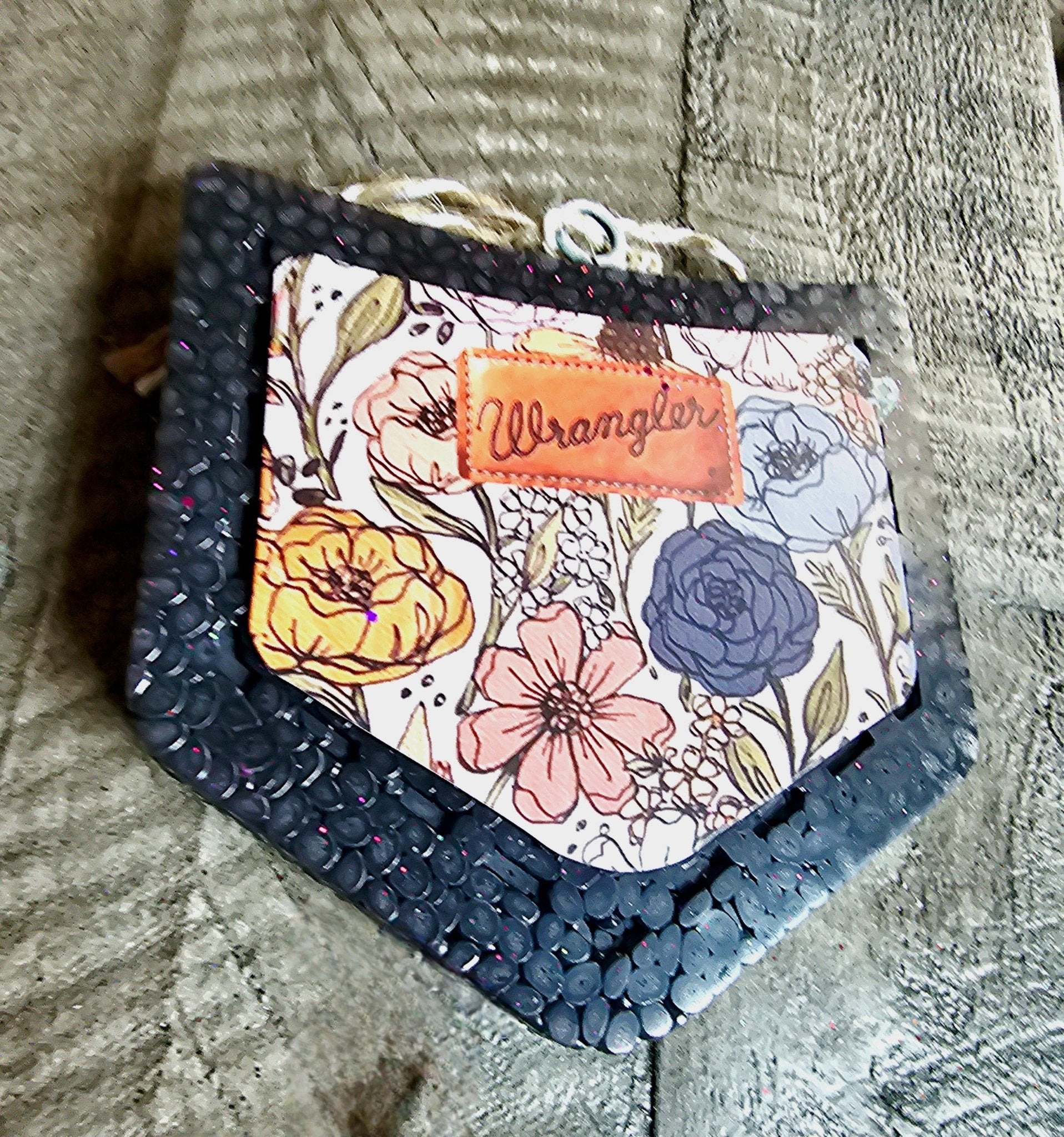 Wrangler Jeans Pocket Car Freshie - Handmade Aroma Bead Western Air Freshener