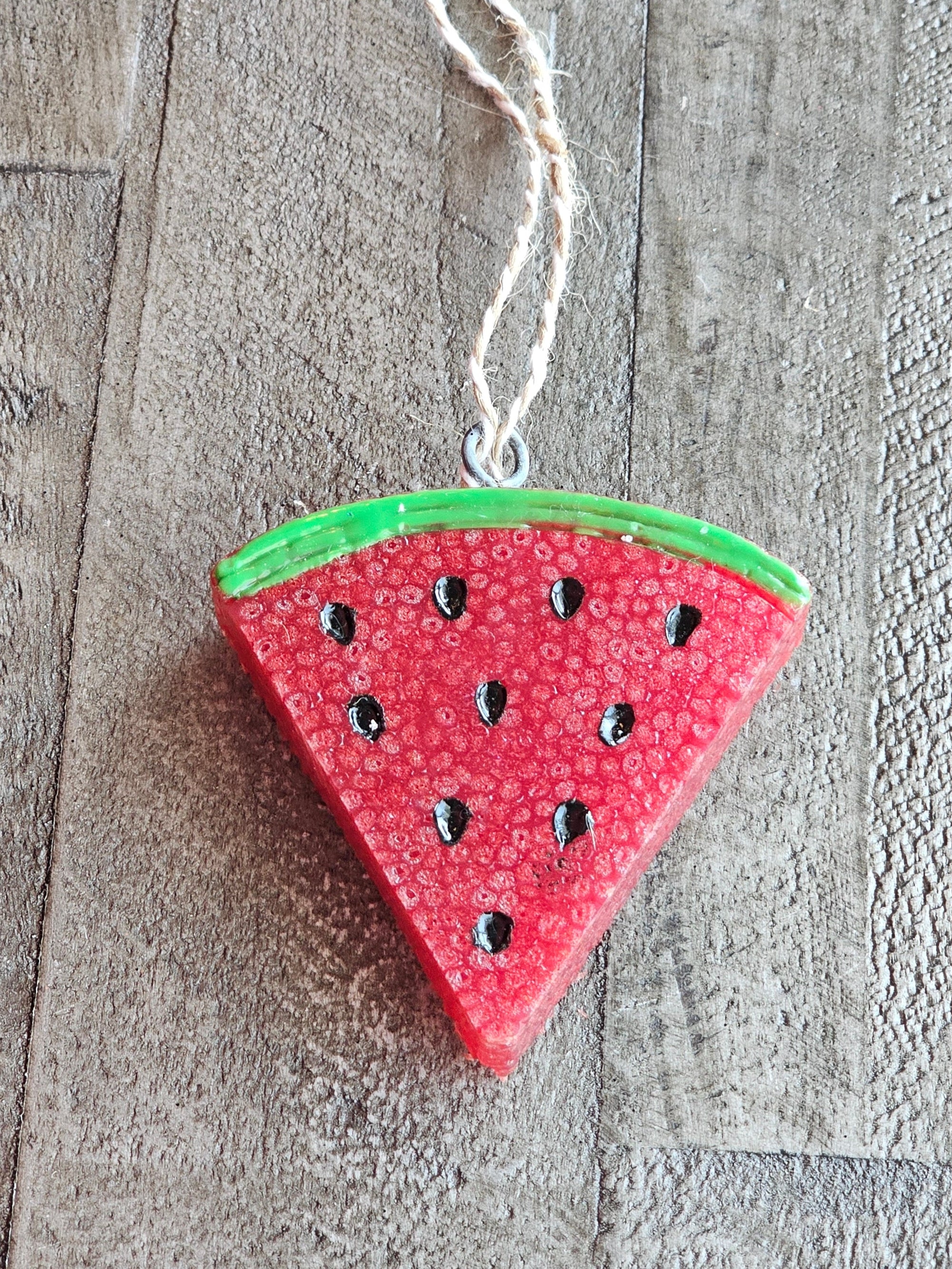 Watermelon Car Freshie – Handmade Summer Aroma Bead Air Freshener