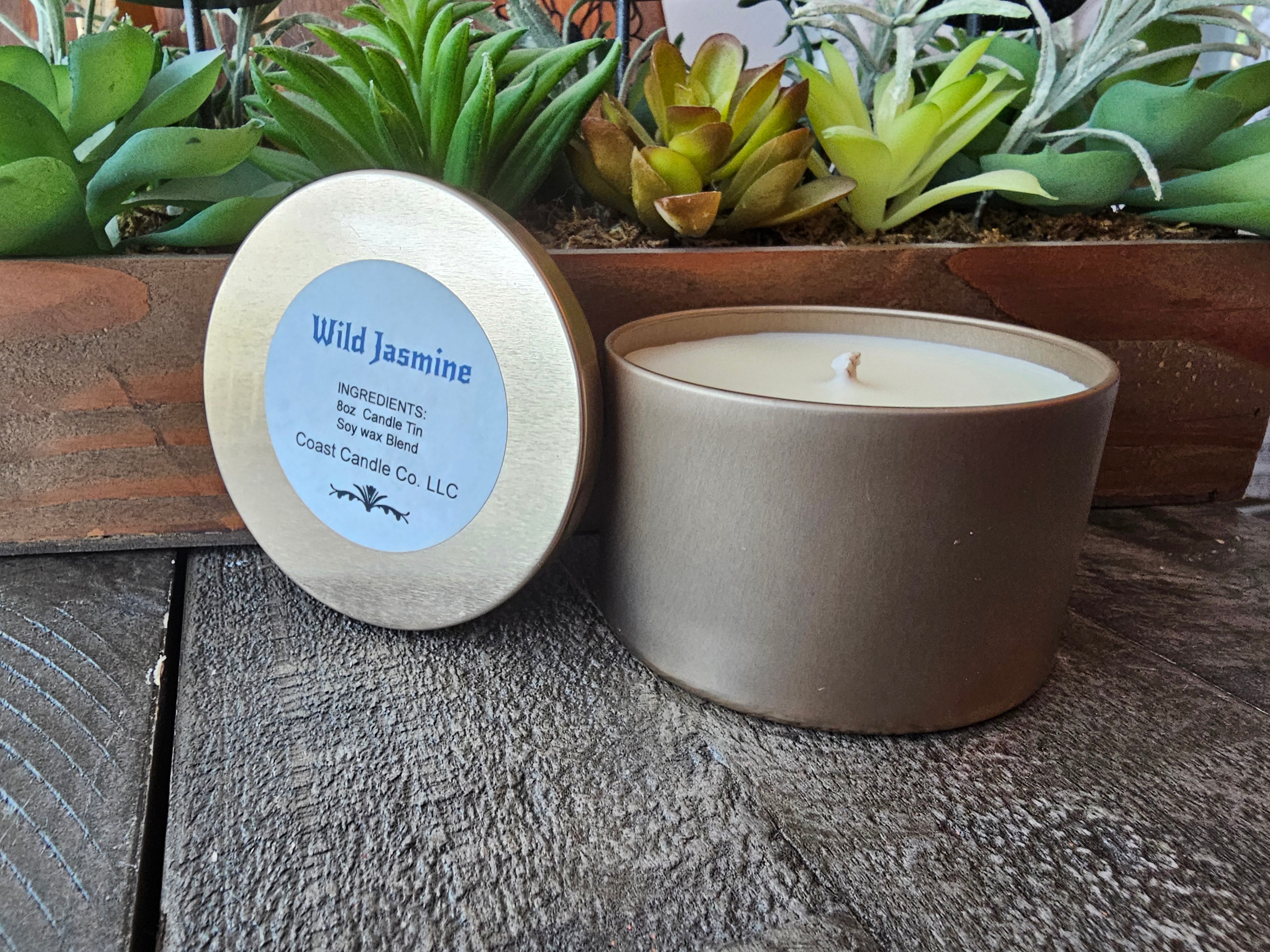 Wild Jasmine Candle by Coast Candle Co. - Soy Wax Blend in Handcrafted Jar. Available at Main Street Collective.