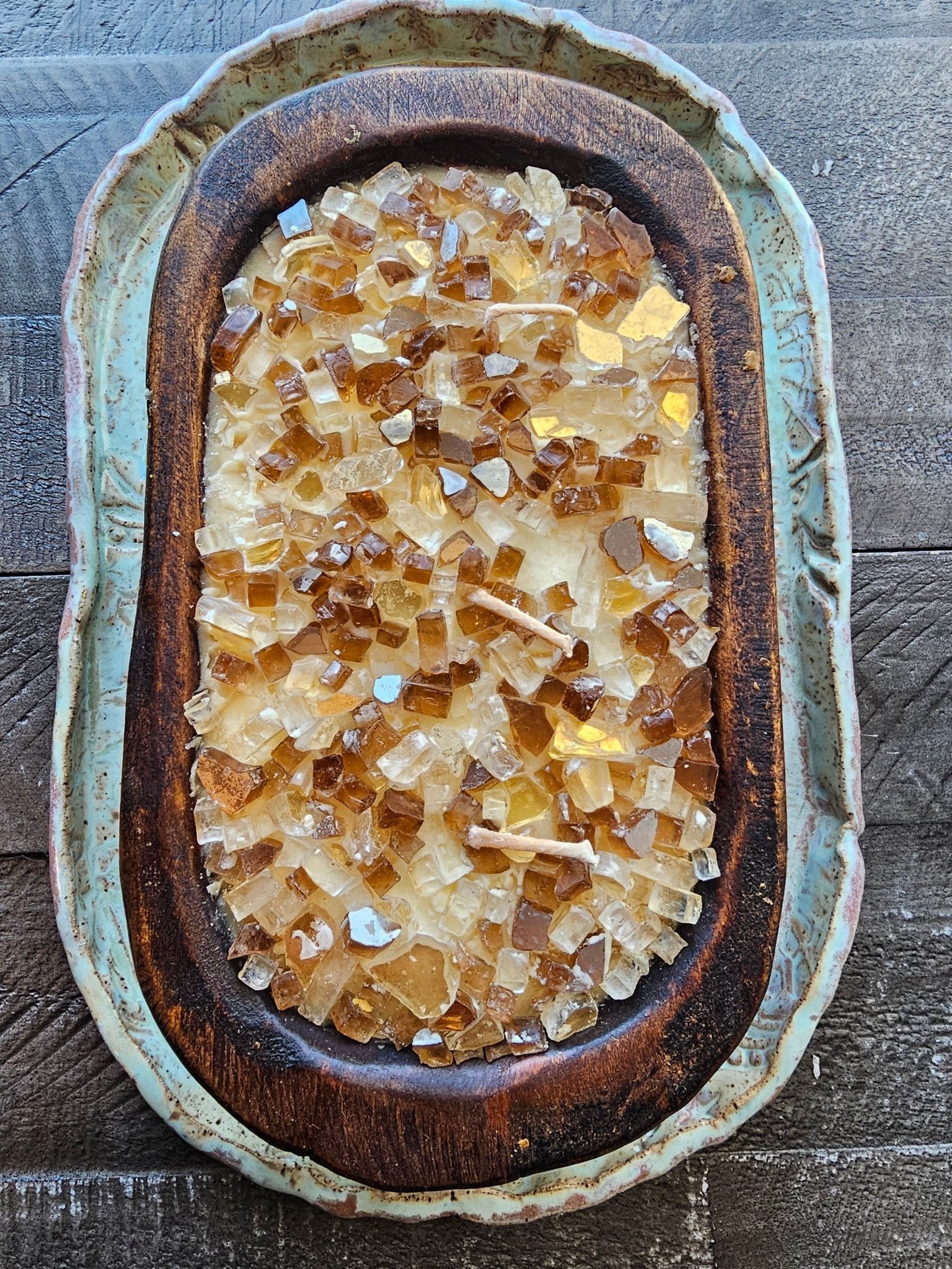 Handcrafted Candle Dough Bowl - Coast Candle Co. - Rustic Soy Wax Candle