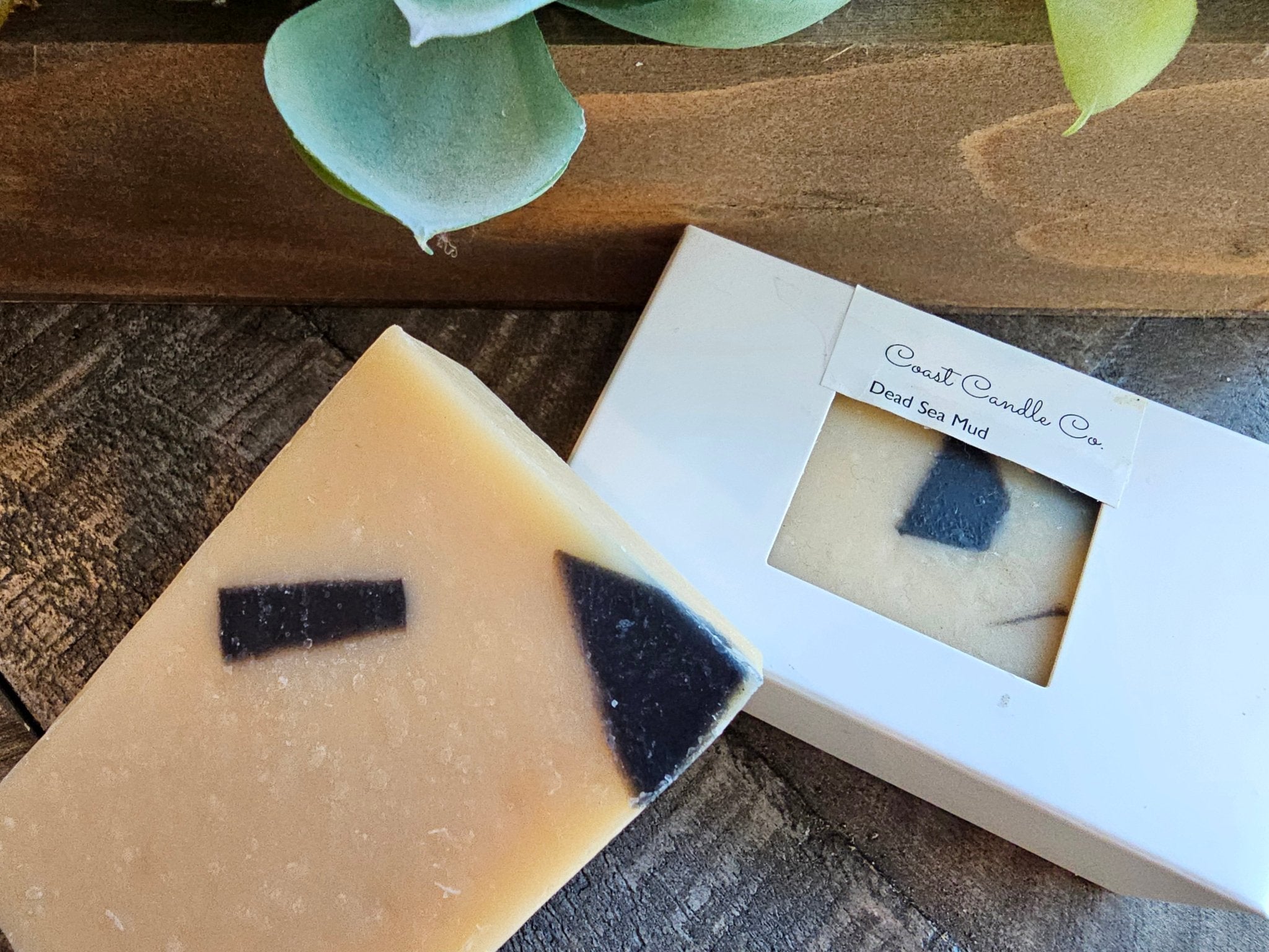 Coast Candle Co. Dead Sea Mud Soap Bar: Natural, handcrafted soap with detoxifying mud inclusions.