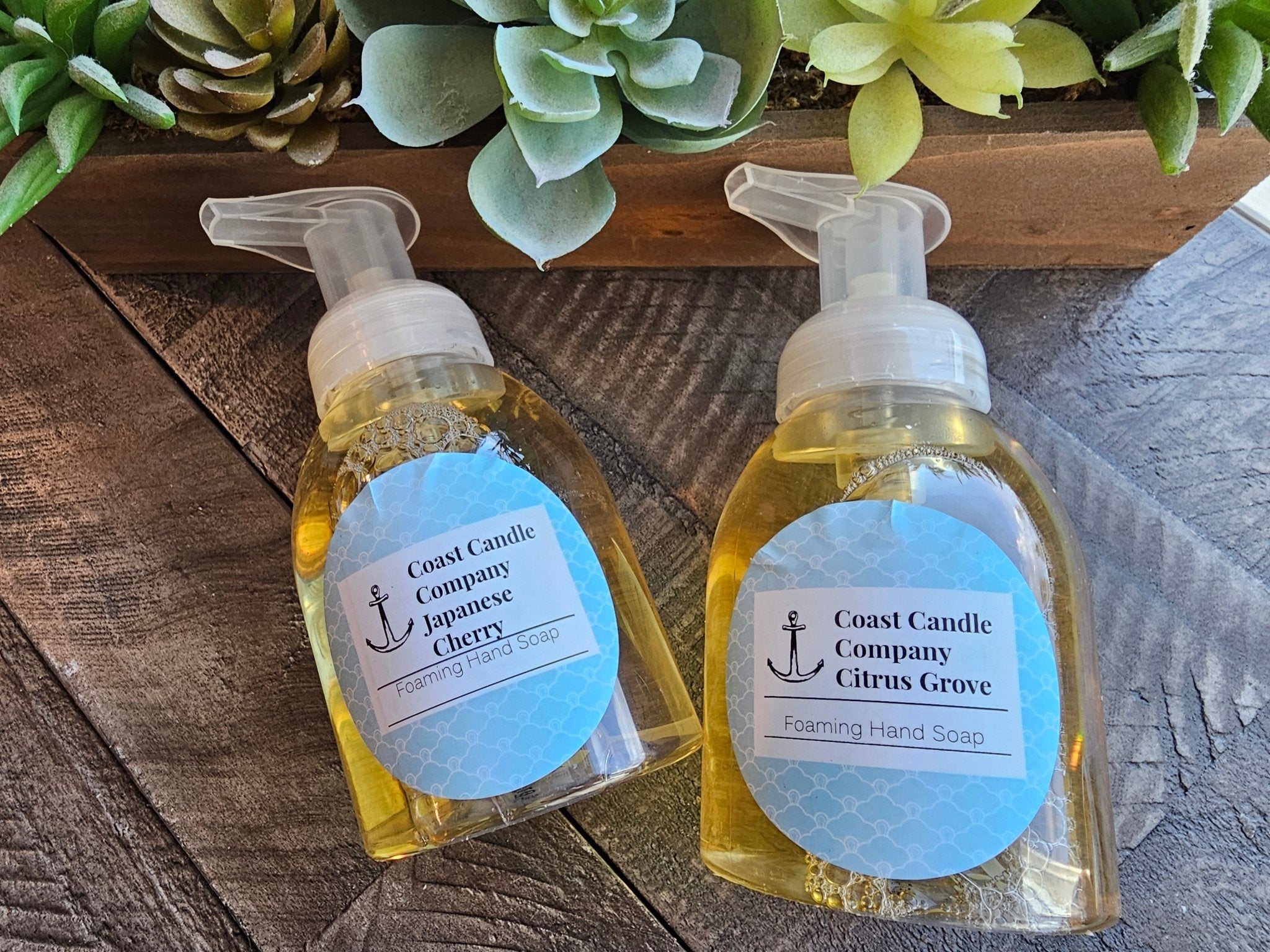 Coast Candle Company Foaming Hand Soap: Japanese Cherry & Citrus Grove. Handmade & Sold at Main Street Collective.