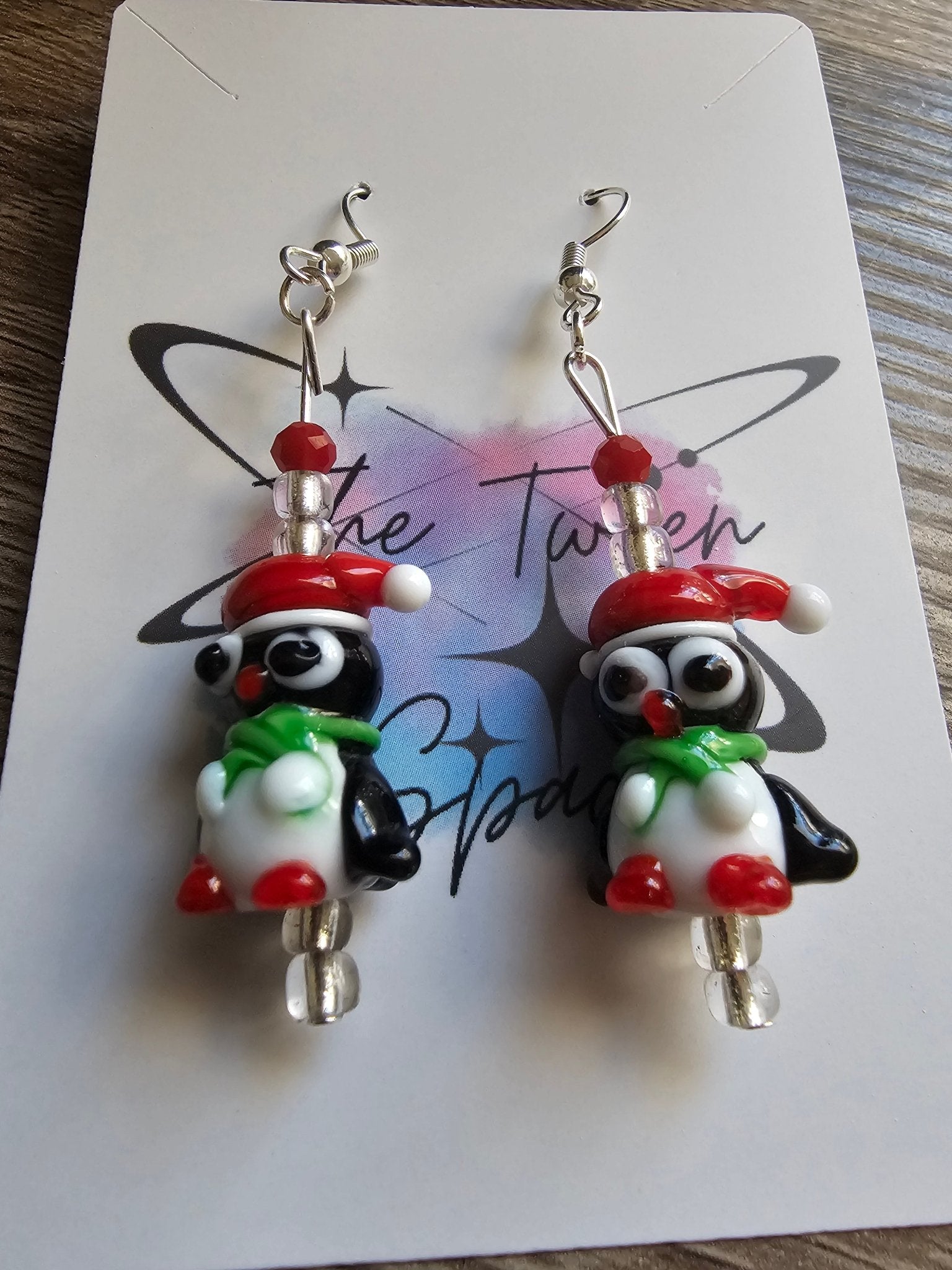 Jolly Penguin Christmas Earrings