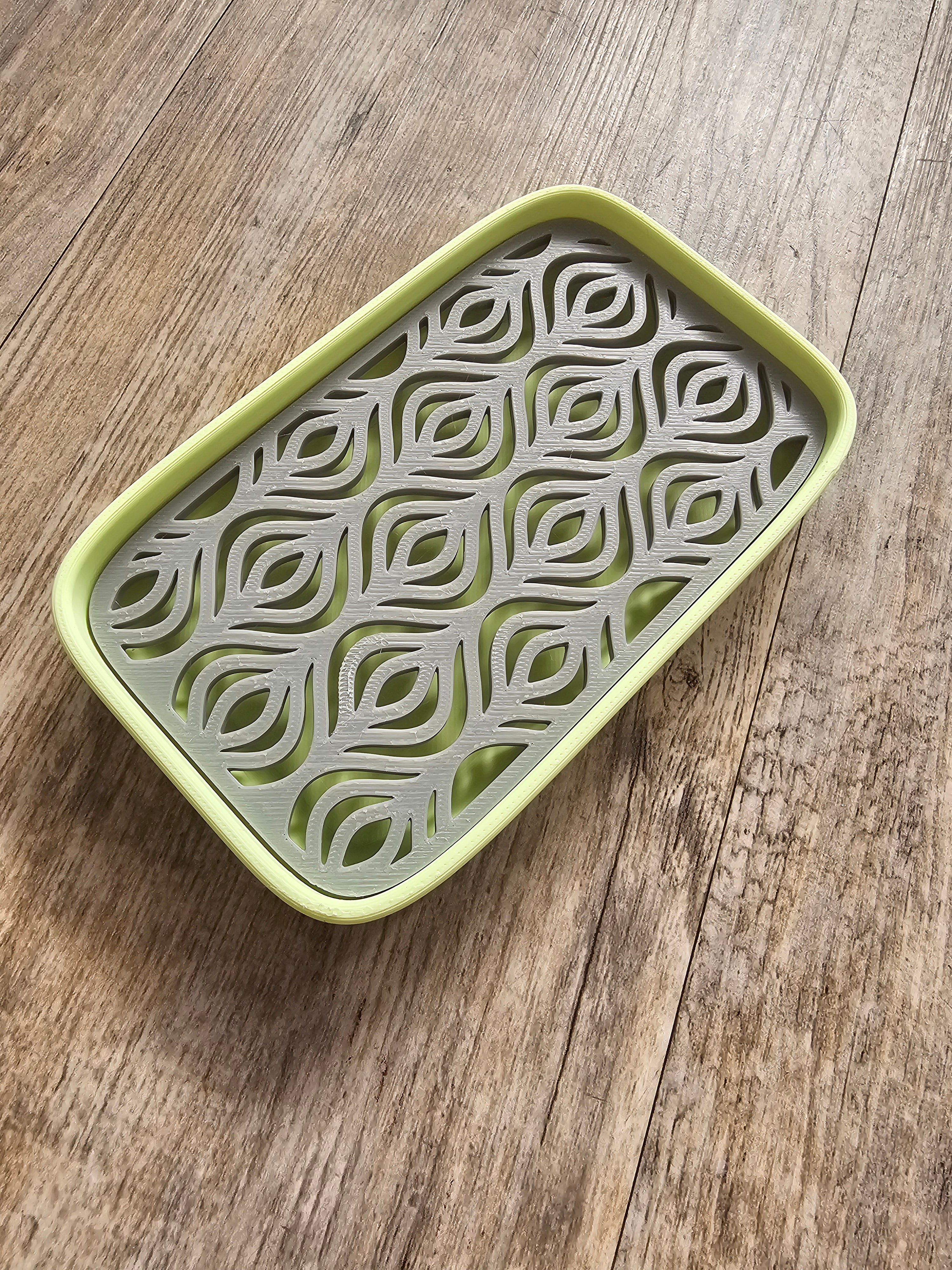 Quick-Dry Leaf Soap Dish (Two-Piece, 3D-Printed) – Lime + Stone