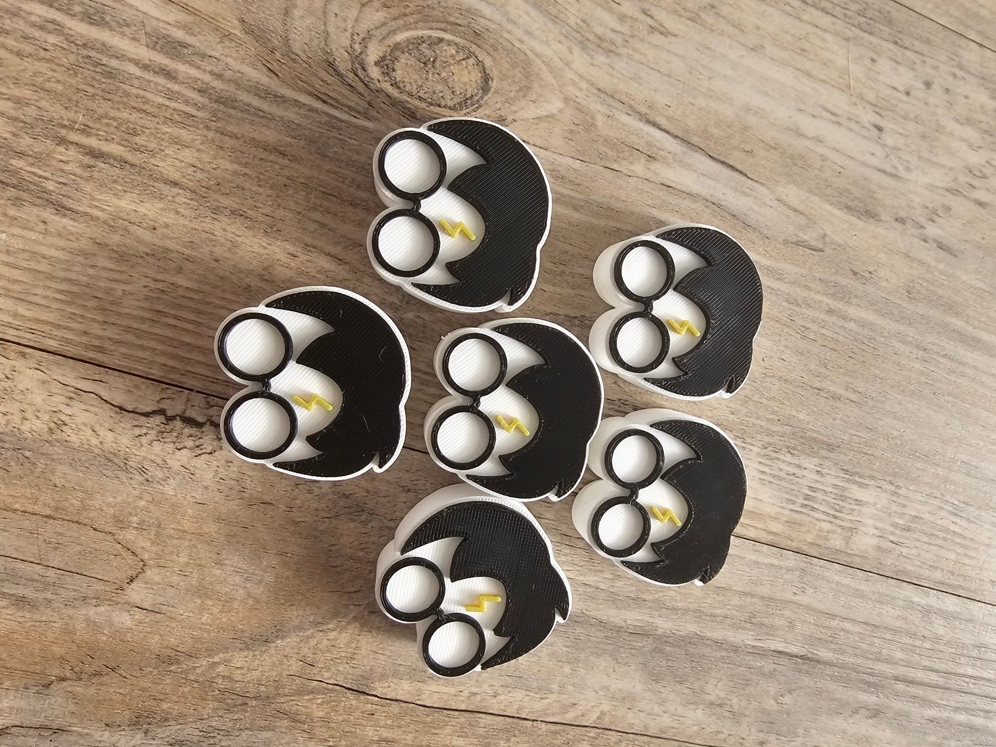 Main Street Collective Wizard Straw Toppers! Black & White, 3D Printed Lightning Bolt Glasses Party Favors Harry Potter Decor