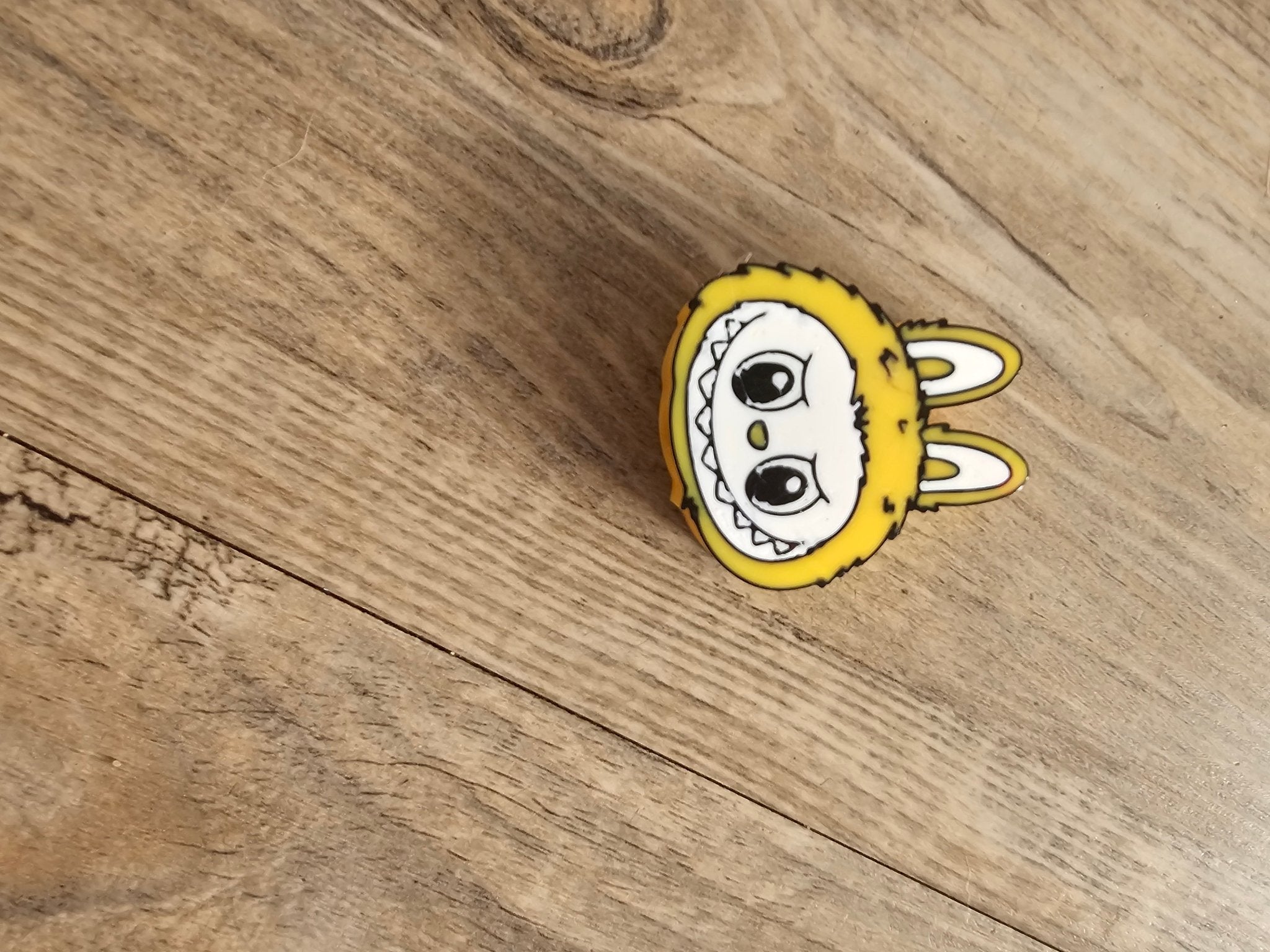 Labubu Straw Topper Yellow - 3D Printed Cute Monster Drink Accessory for Tumblers - Main Street Collective