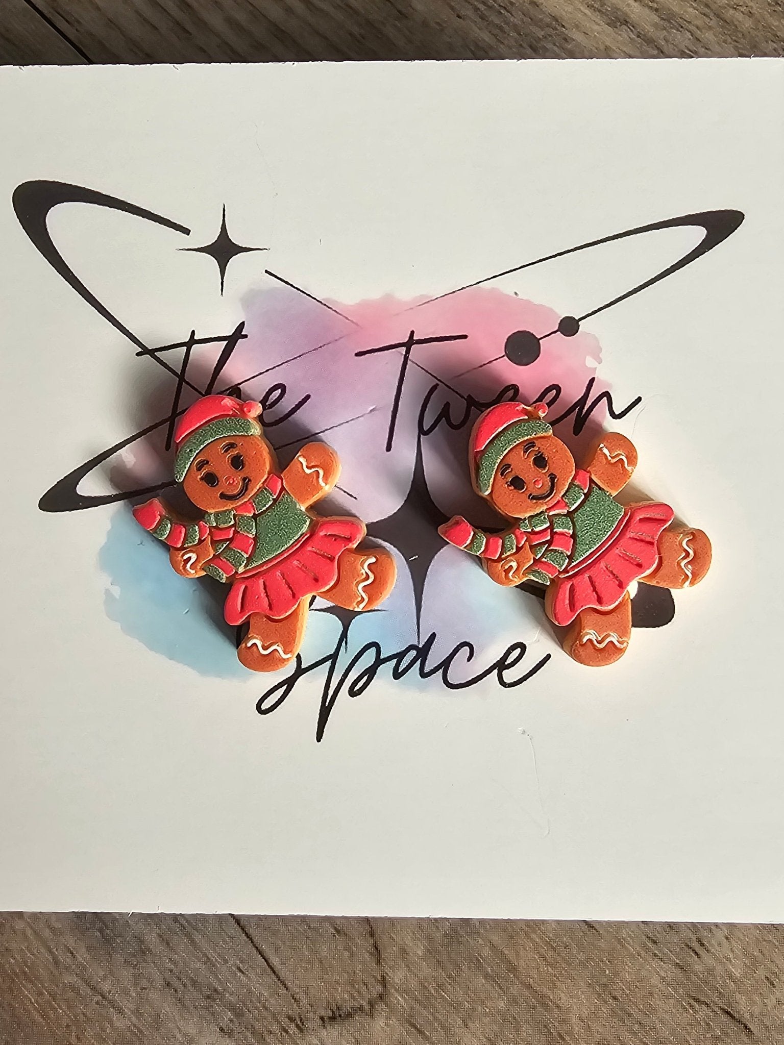 Christmas Cookie Stud Earring Set – 4 Assorted Pairs (Red and Green)