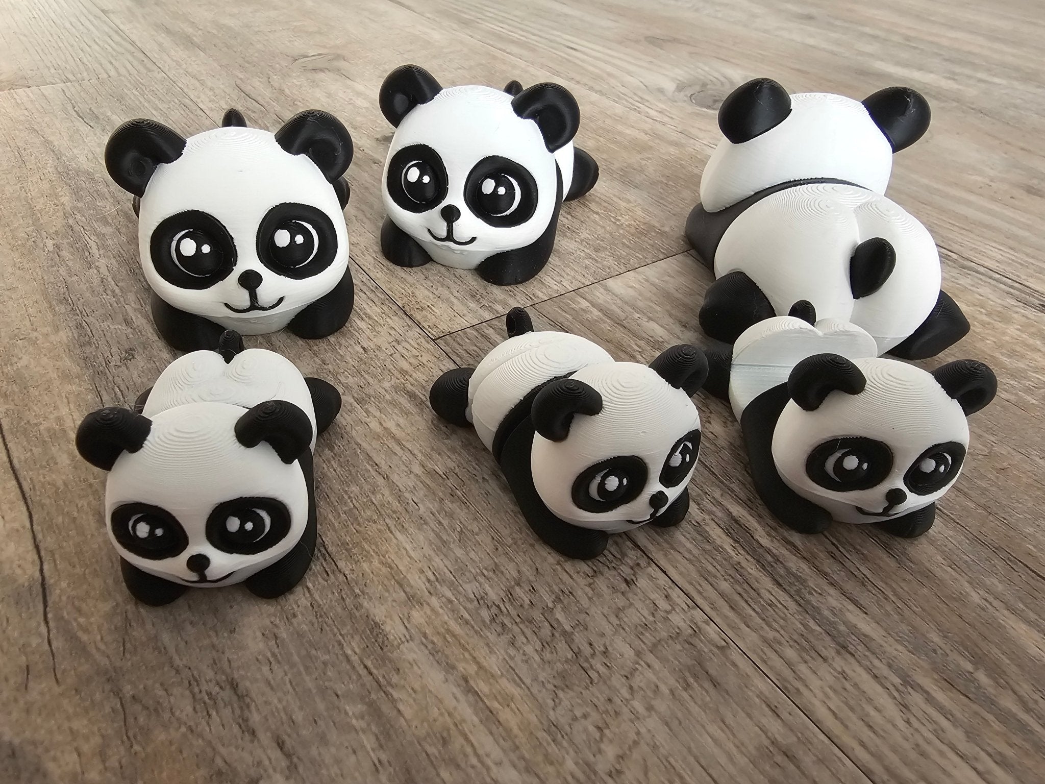 Panda Family Fidget Set – 6 Piece Bundle with Phone Holder