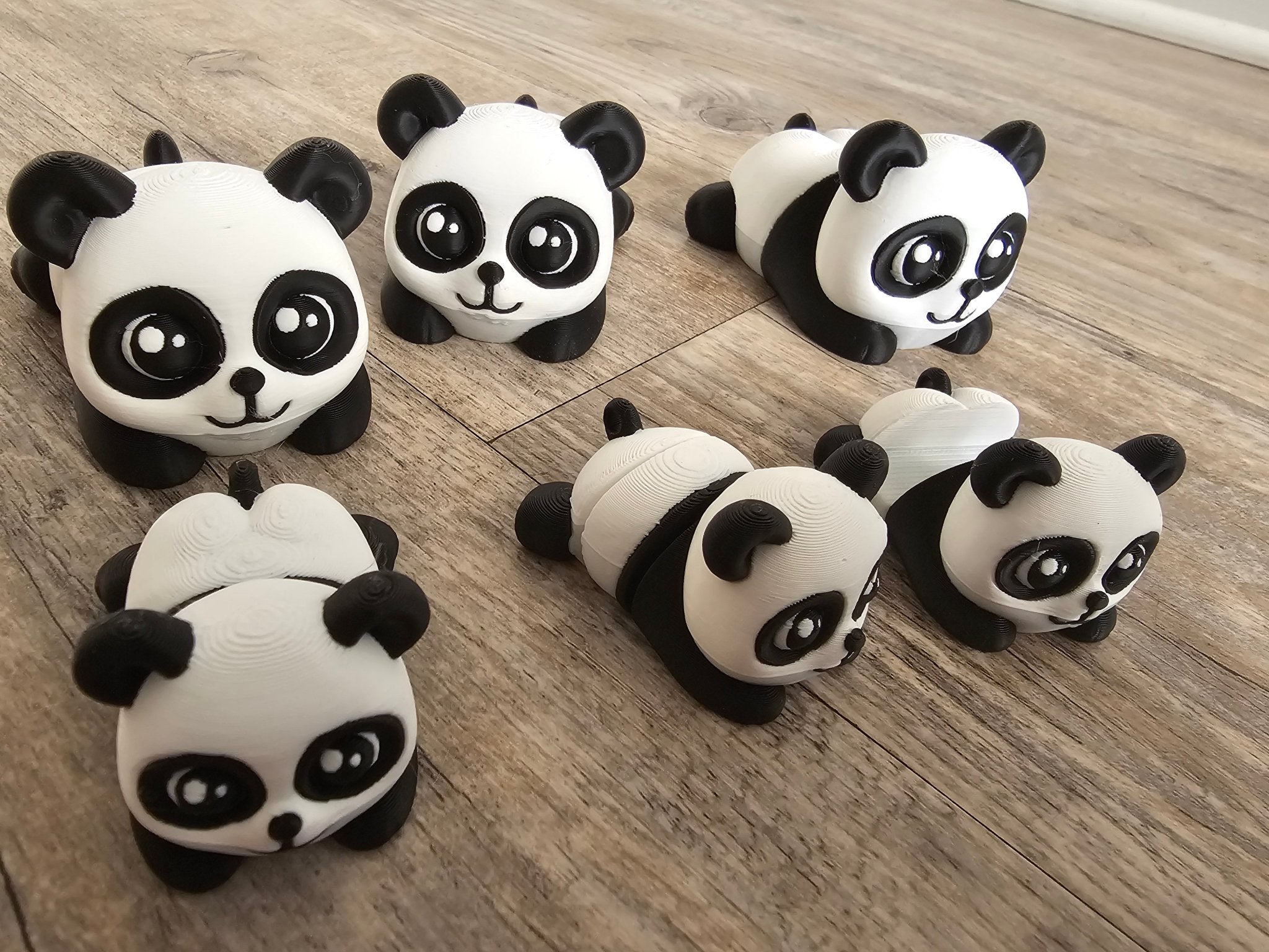 Panda Family Fidget Set – 6 Piece Bundle with Phone Holder