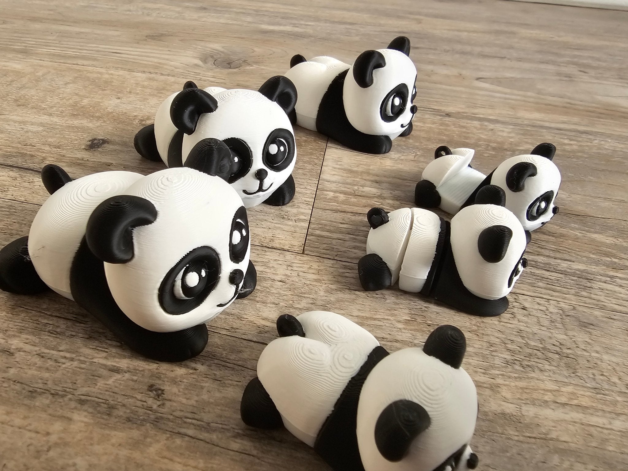 Panda Family Fidget Set – 6 Piece Bundle with Phone Holder