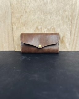 Brown Leather Women's Wallet - Main Street Collective | Card Slots, Magnetic Clasp