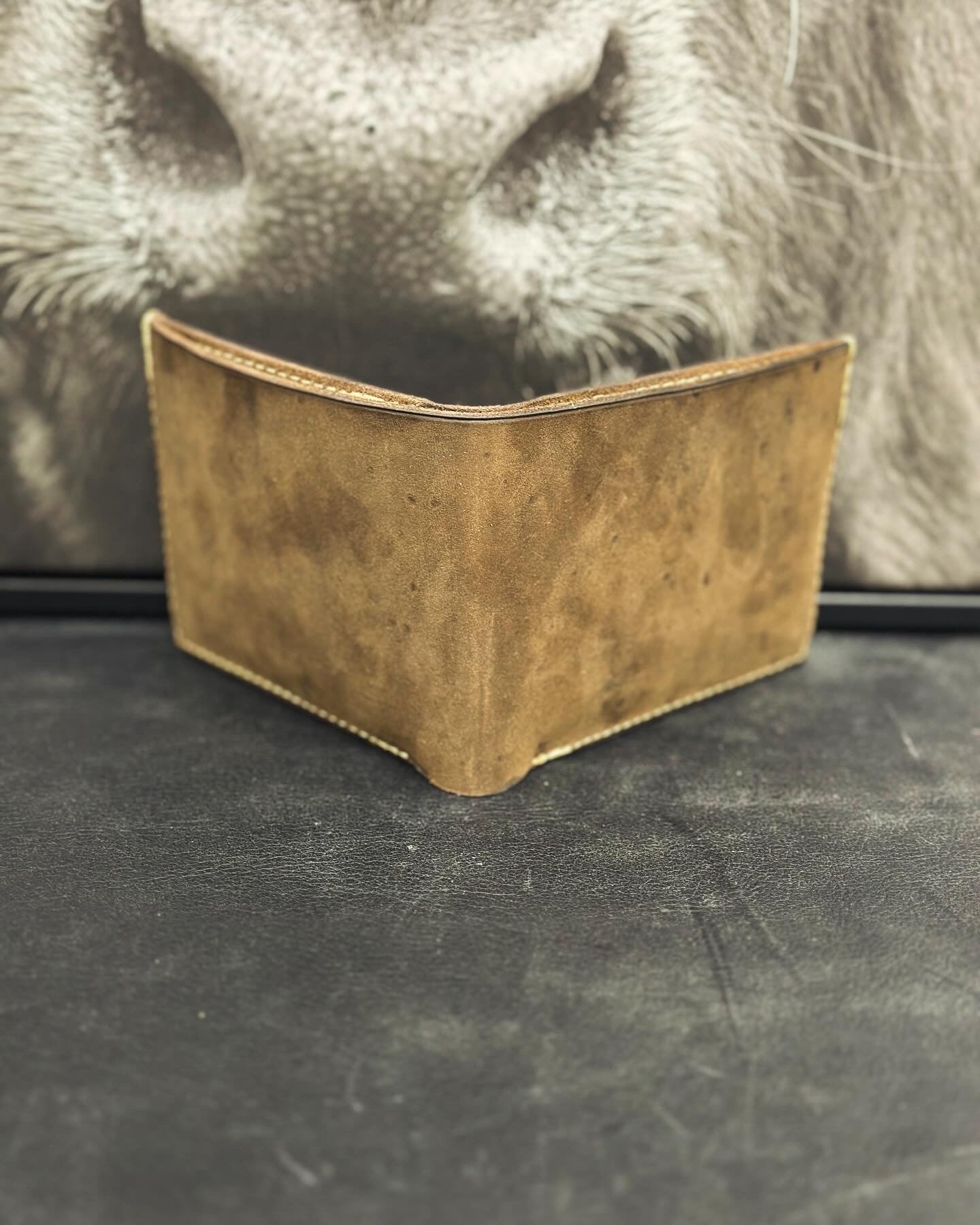 Brown Leather Bi-Fold Wallet by Main Street Collective: 6 Card Slots, Money Pouch